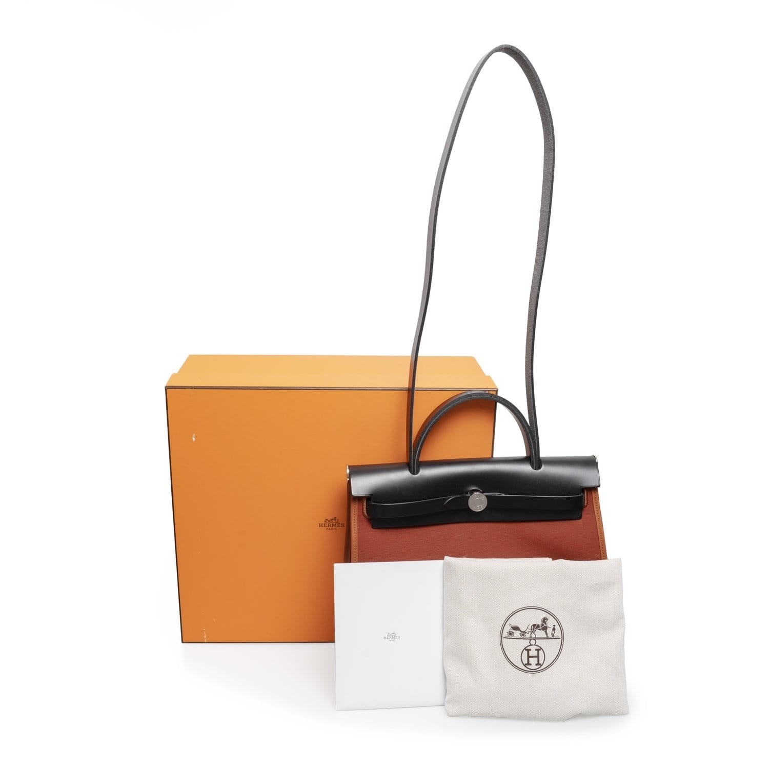 Hermès Hermes Herbag 31 Brick & Black With PHW - AGC1019