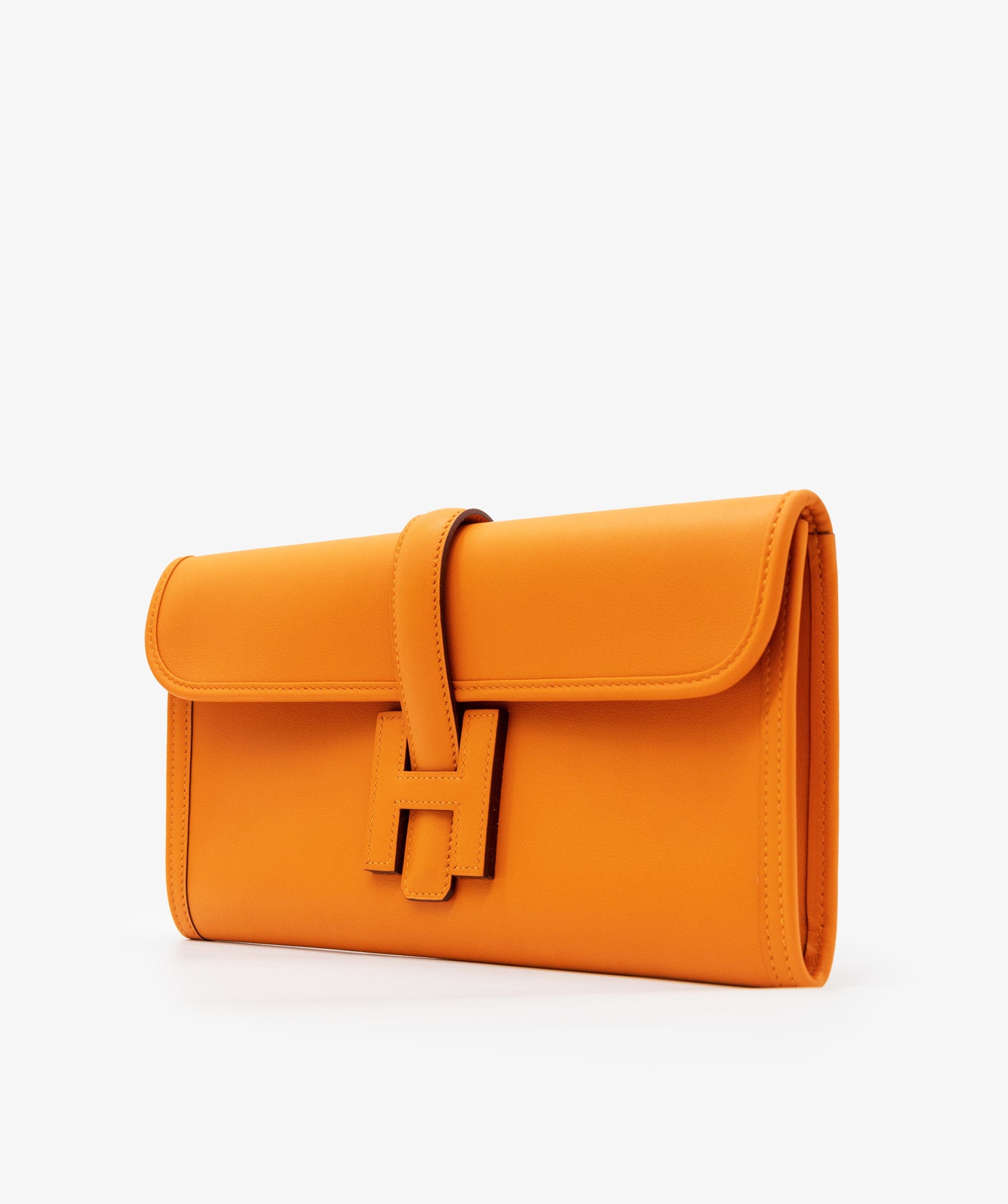 Hermès Hermes Jige Orange Clutch RJL1274