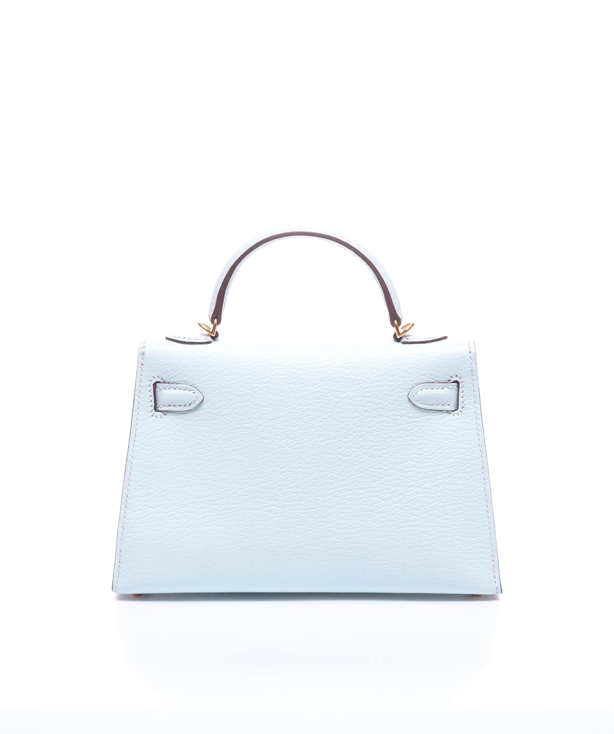 Hermès Hermes Kelly 20 Blue Brume Chevre GHW #U SKL1229