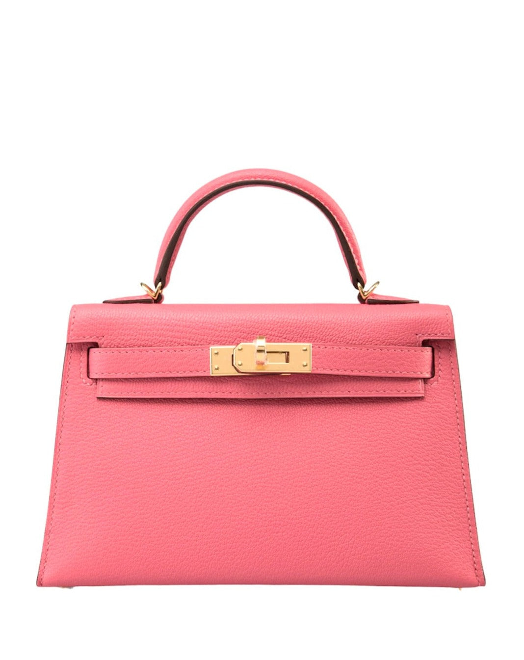 Hermès Hermes Kelly 20 Rose Lipstick Chevre GHW #Y SKL1427