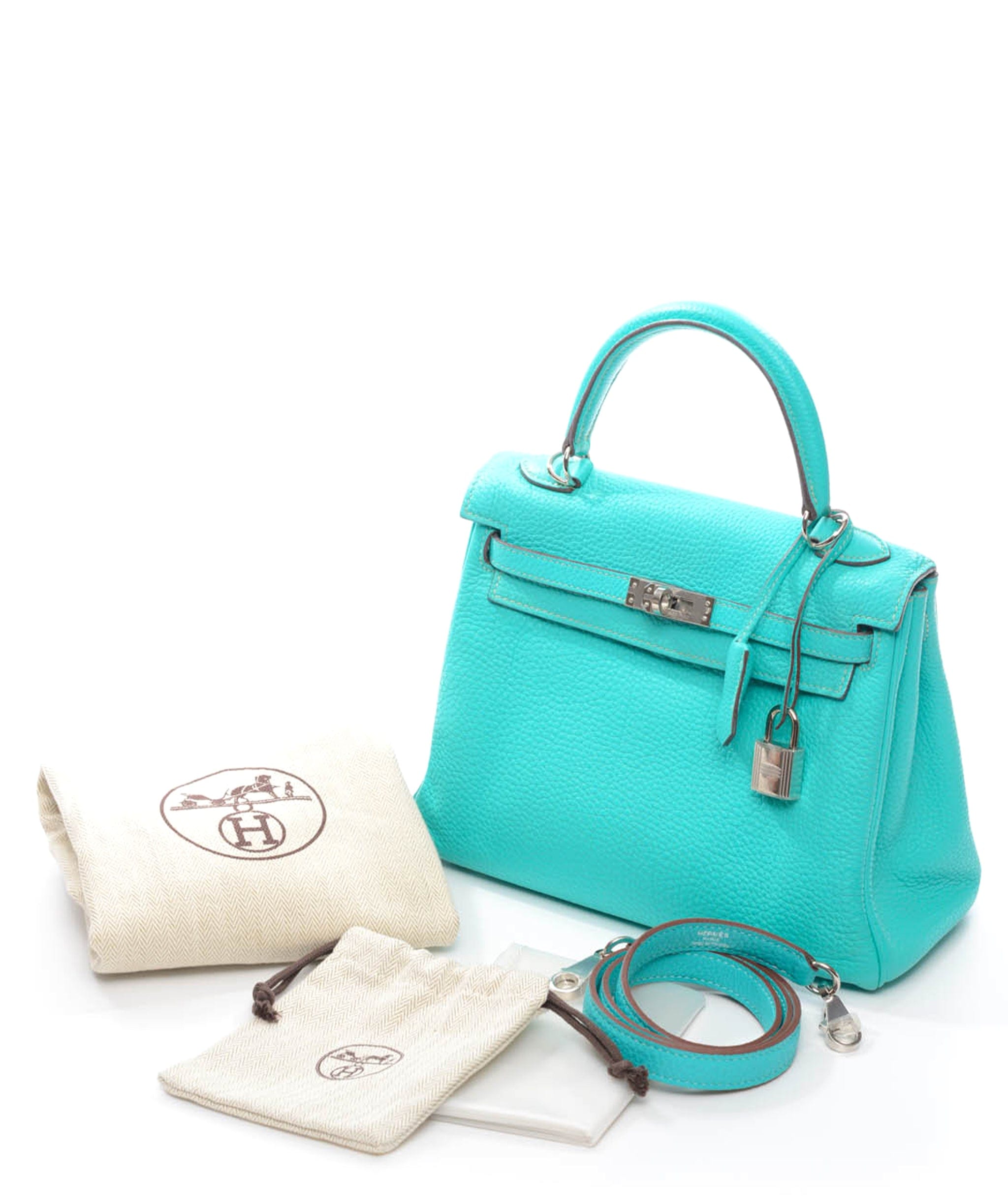 Hermès Hermes Kelly 25 Lagoon Togo Phw #L SKL1202