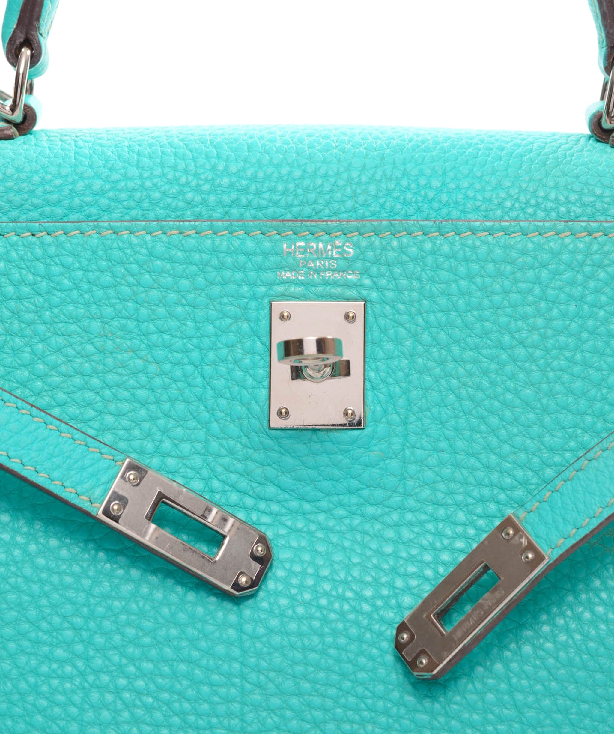 Hermès Hermes Kelly 25 Lagoon Togo Phw #L SKL1202