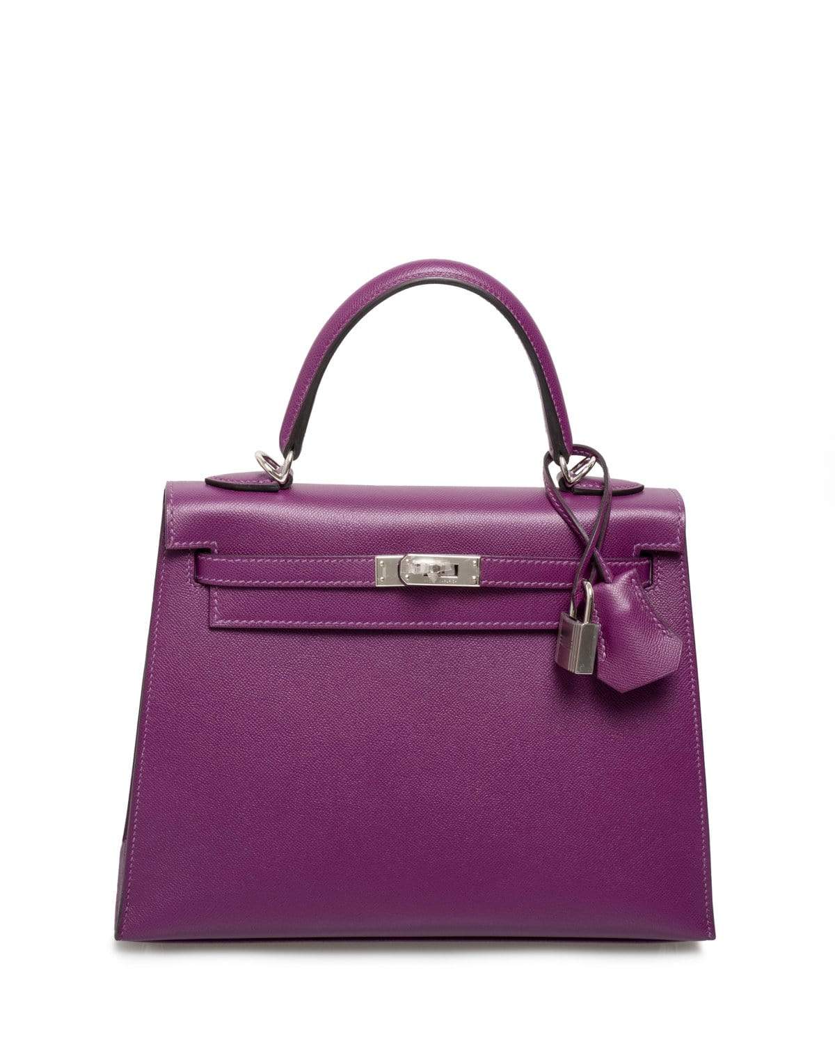 Hermès Hermes Kelly 25 Veau madame anemone Palladium hardware full set - ADC1129