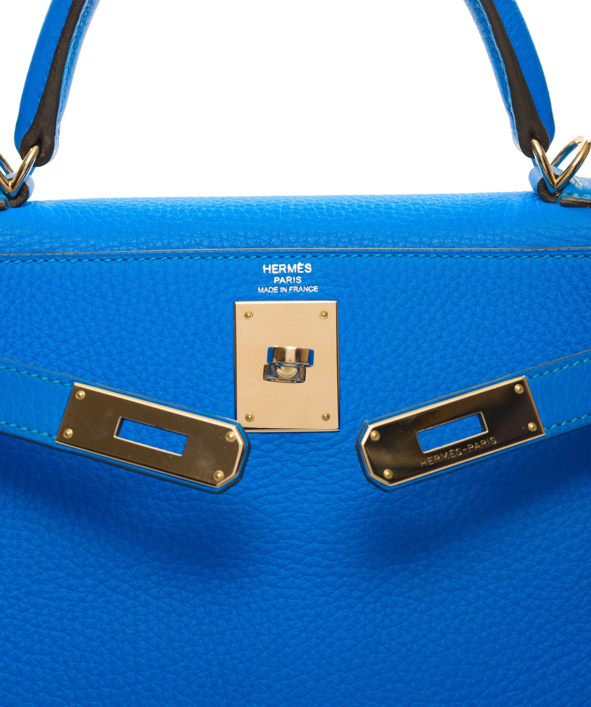 Hermès Hermes Kelly 28 Blue Hydra Clemence PHW #P SKL1198