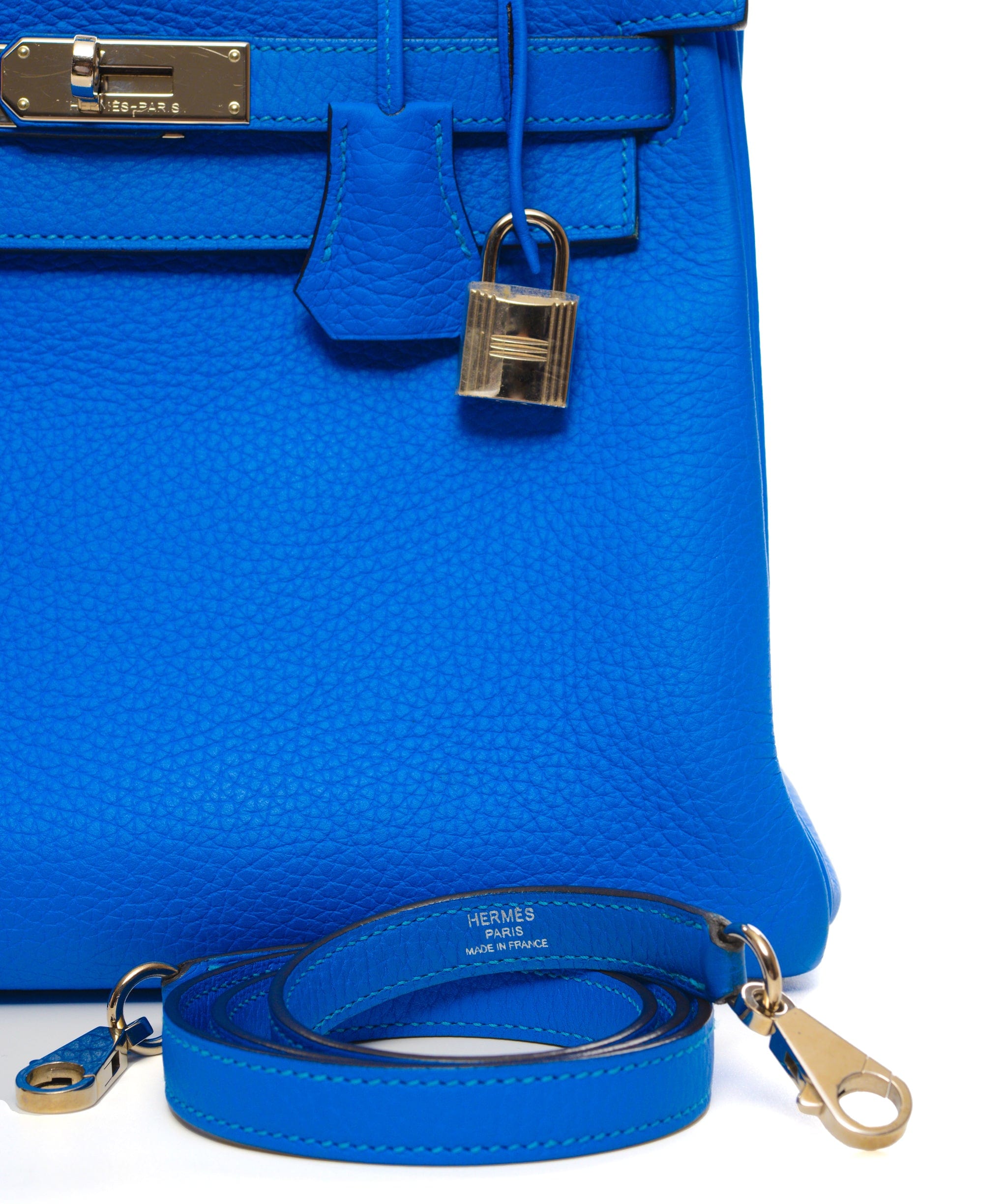 Hermès Hermes Kelly 28 Blue Hydra Clemence PHW #P SKL1198