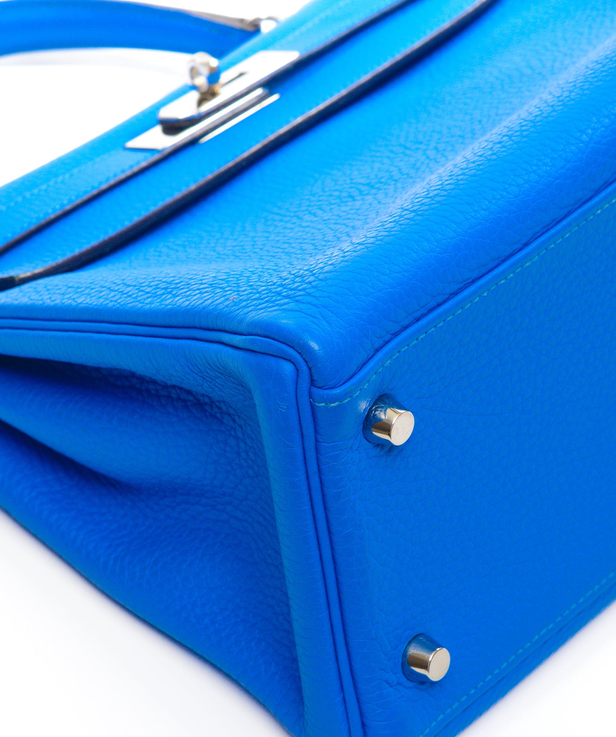 Hermès Hermes Kelly 28 Blue Hydra Clemence PHW #P SKL1198