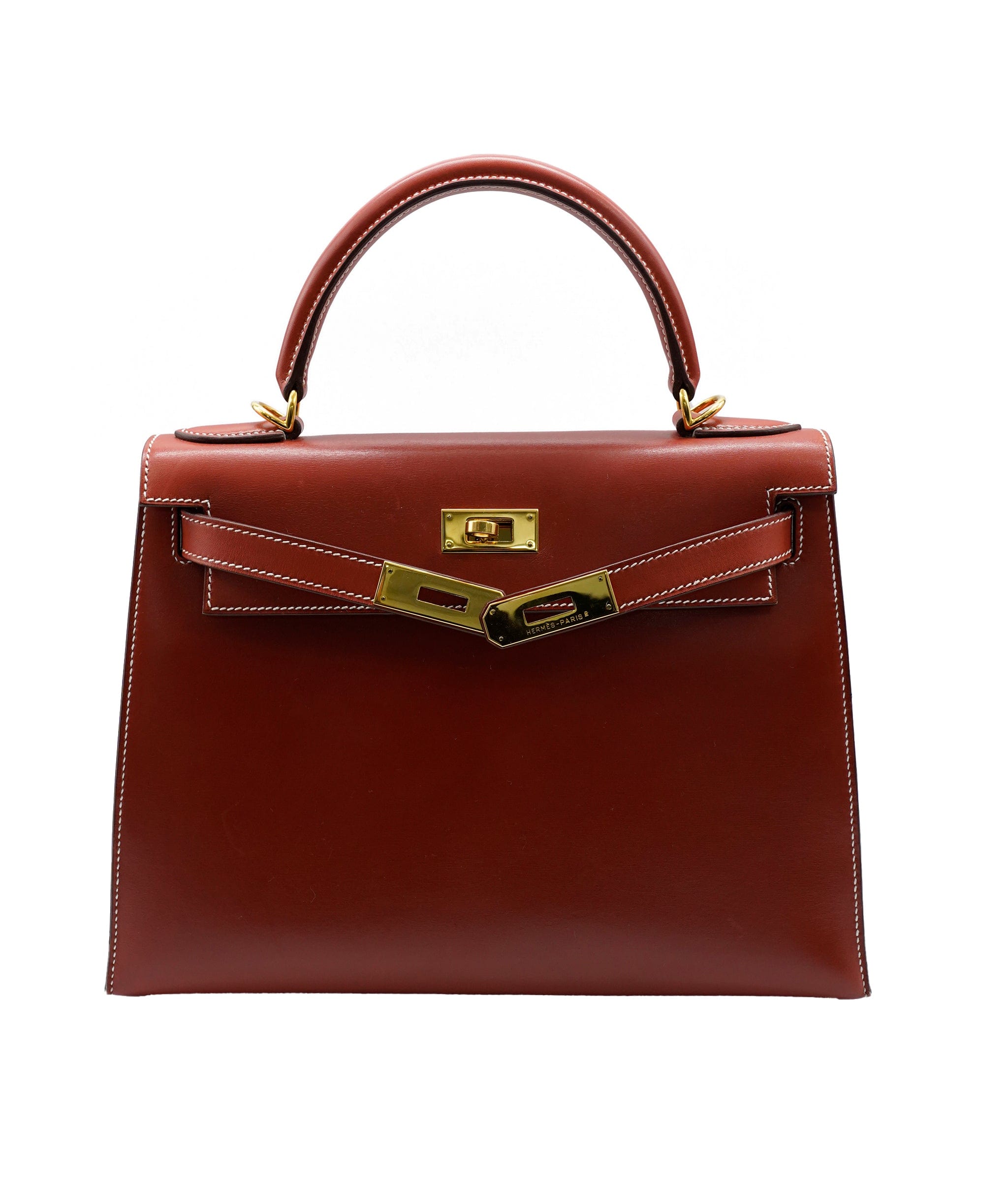 Hermès Hermès Kelly 28 Box Calf Brique with GHW - ASL5927