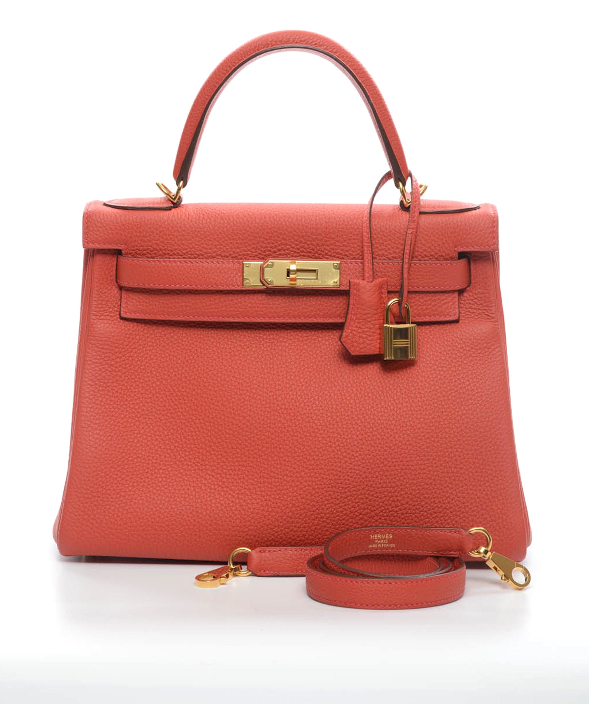 Hermès Hermes Kelly 28 Geranium Togo Ghw #X SKL1207