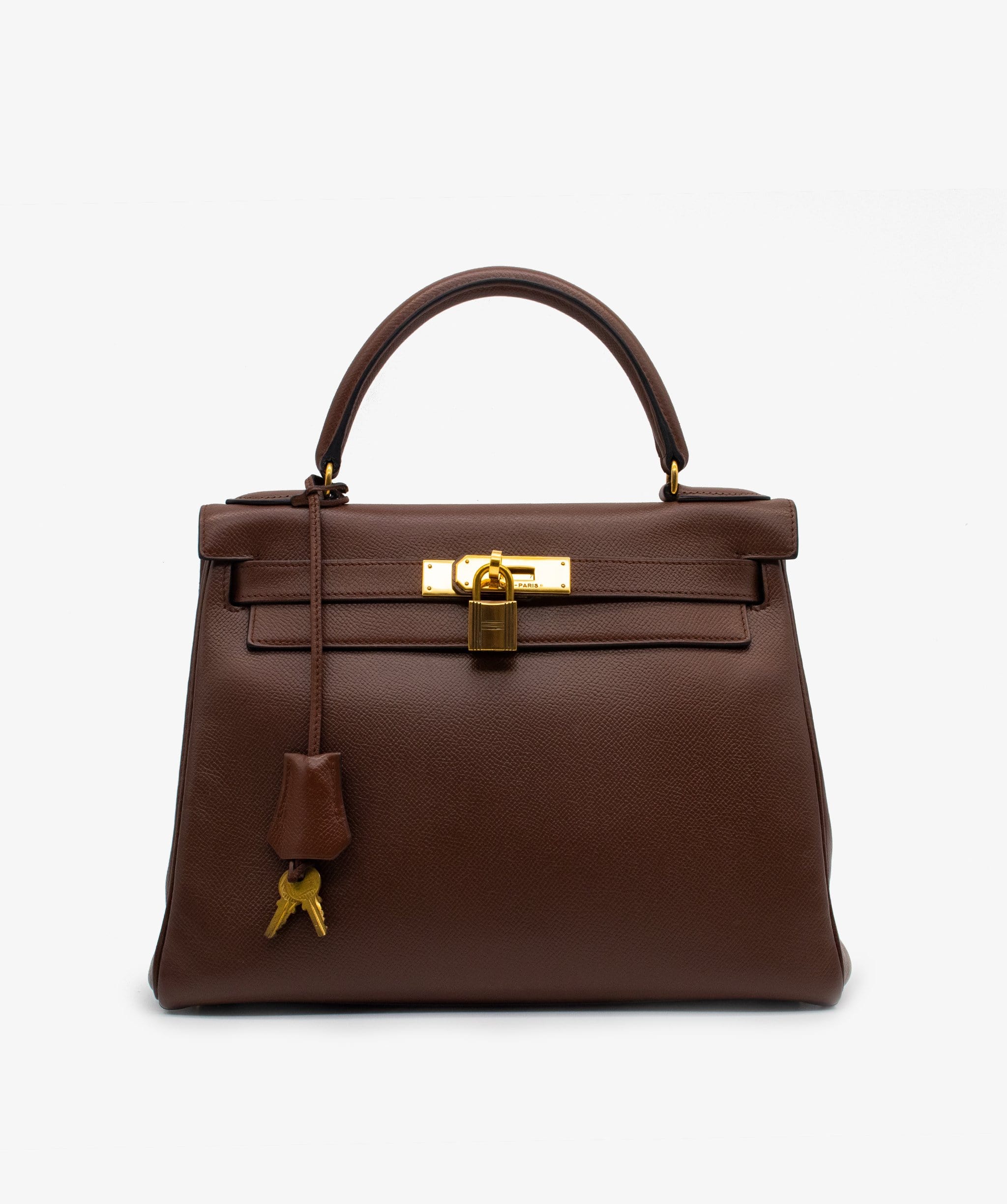 Hermès Hermes Kelly 28 GHW Brown Epsom