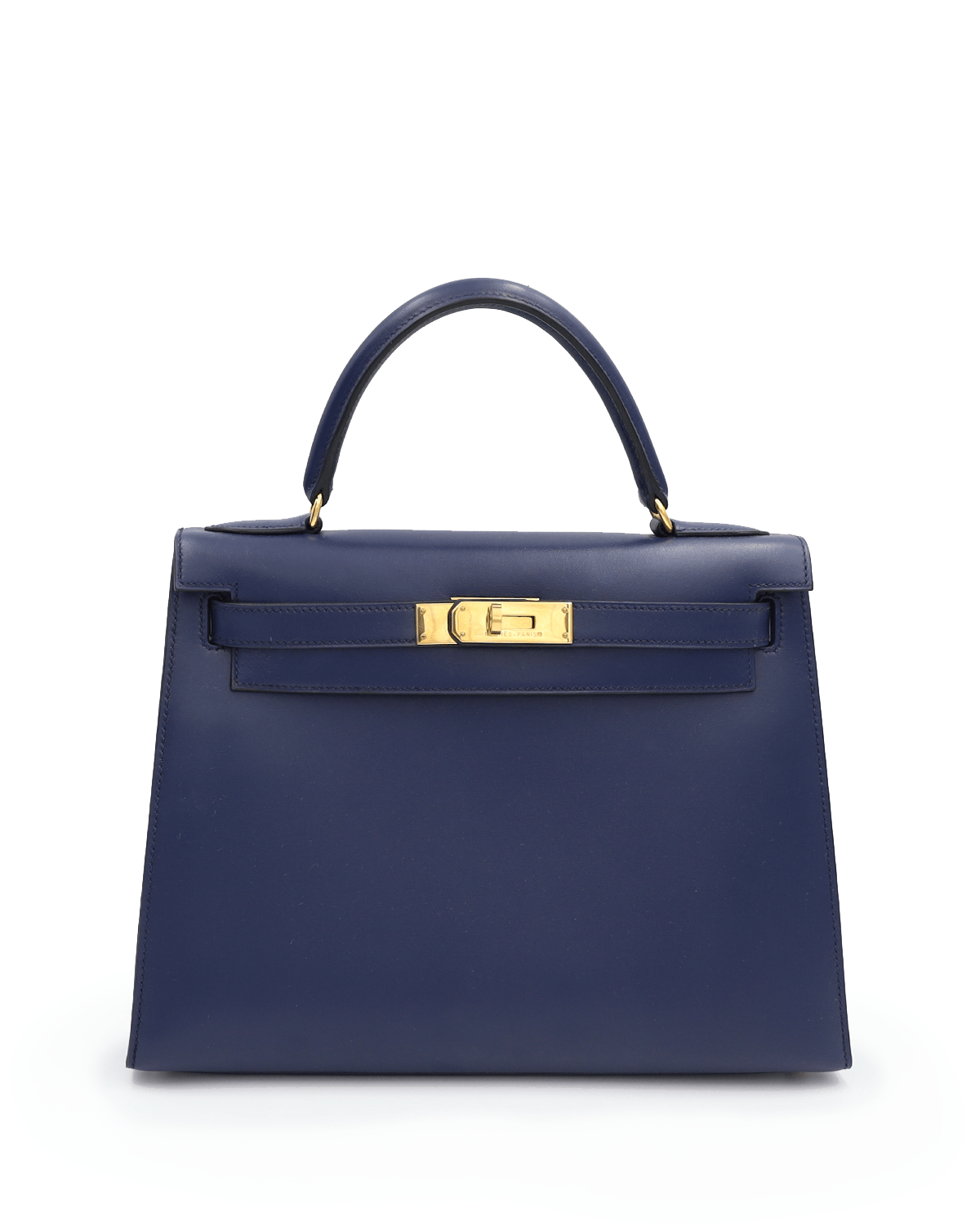 Hermès Hermès Kelly 28 Navy Box Calf GHW #Y ASL2465