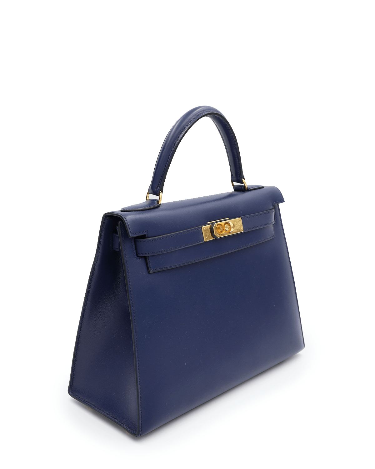 Hermès Hermès Kelly 28 Navy Box Calf GHW #Y ASL2465