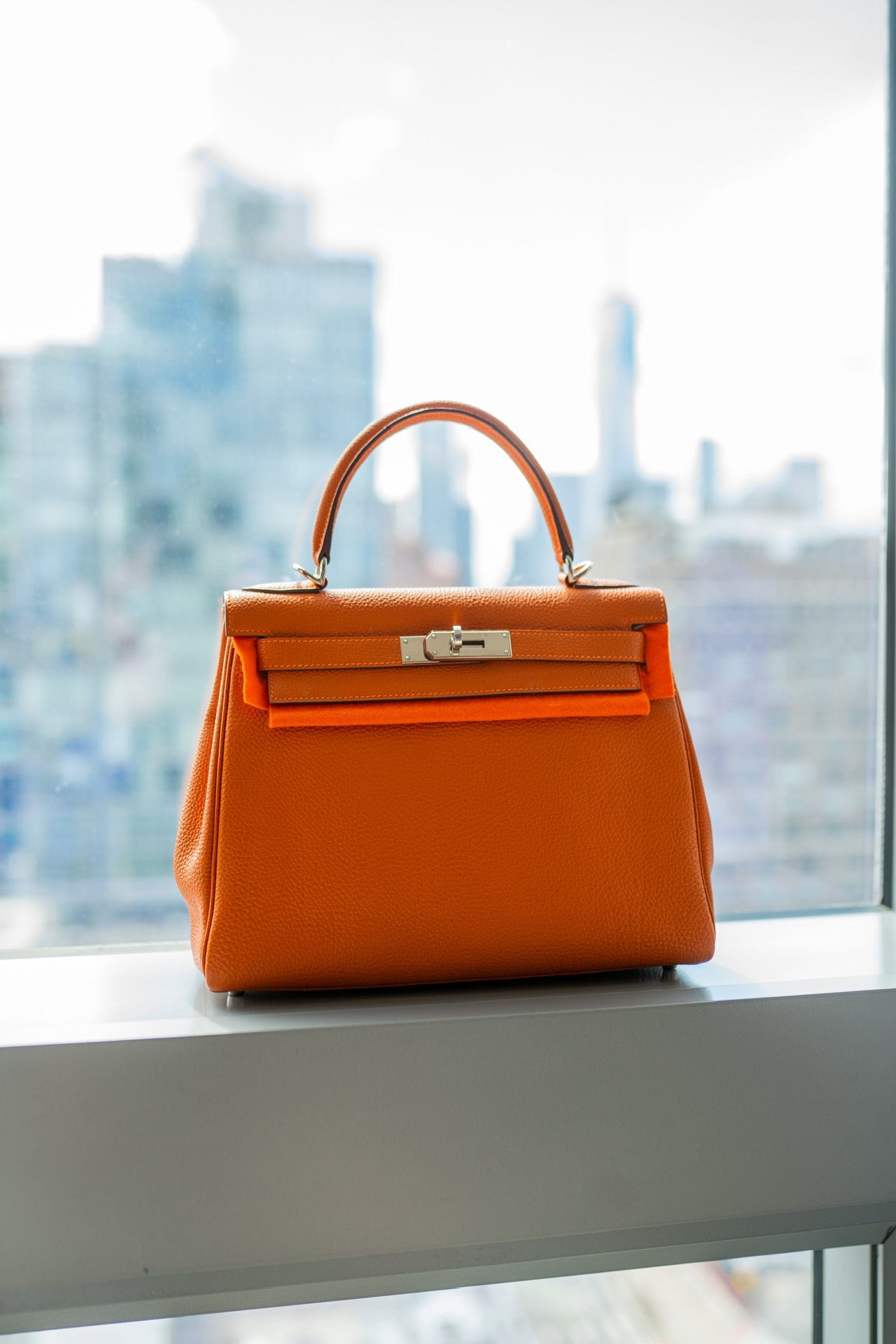 Hermès Hermes Kelly 28 Orange Togo PXL1186