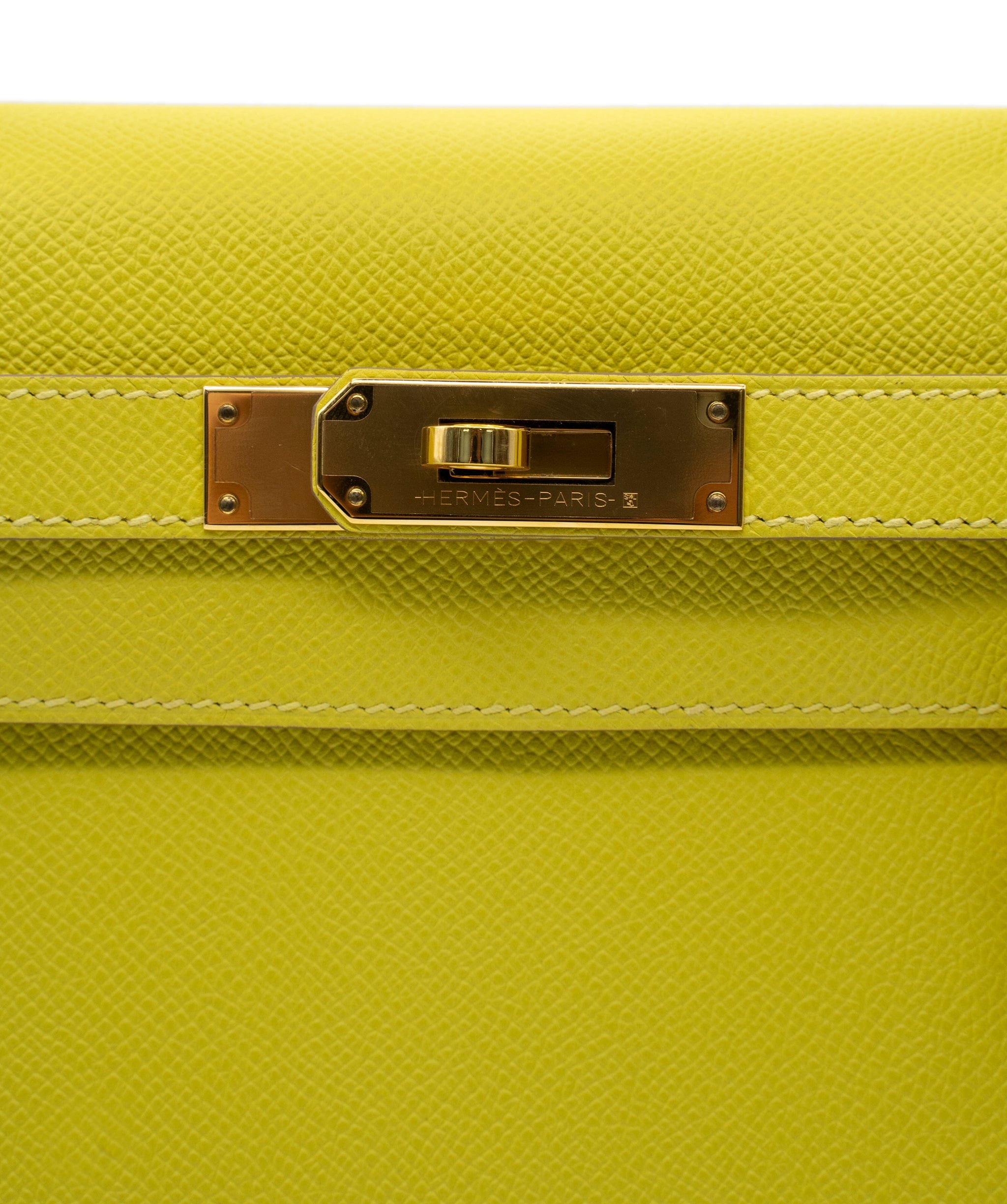 Hermès Hermes Kelly 28 Sellier Lime Epsom GHW #D SKL1216