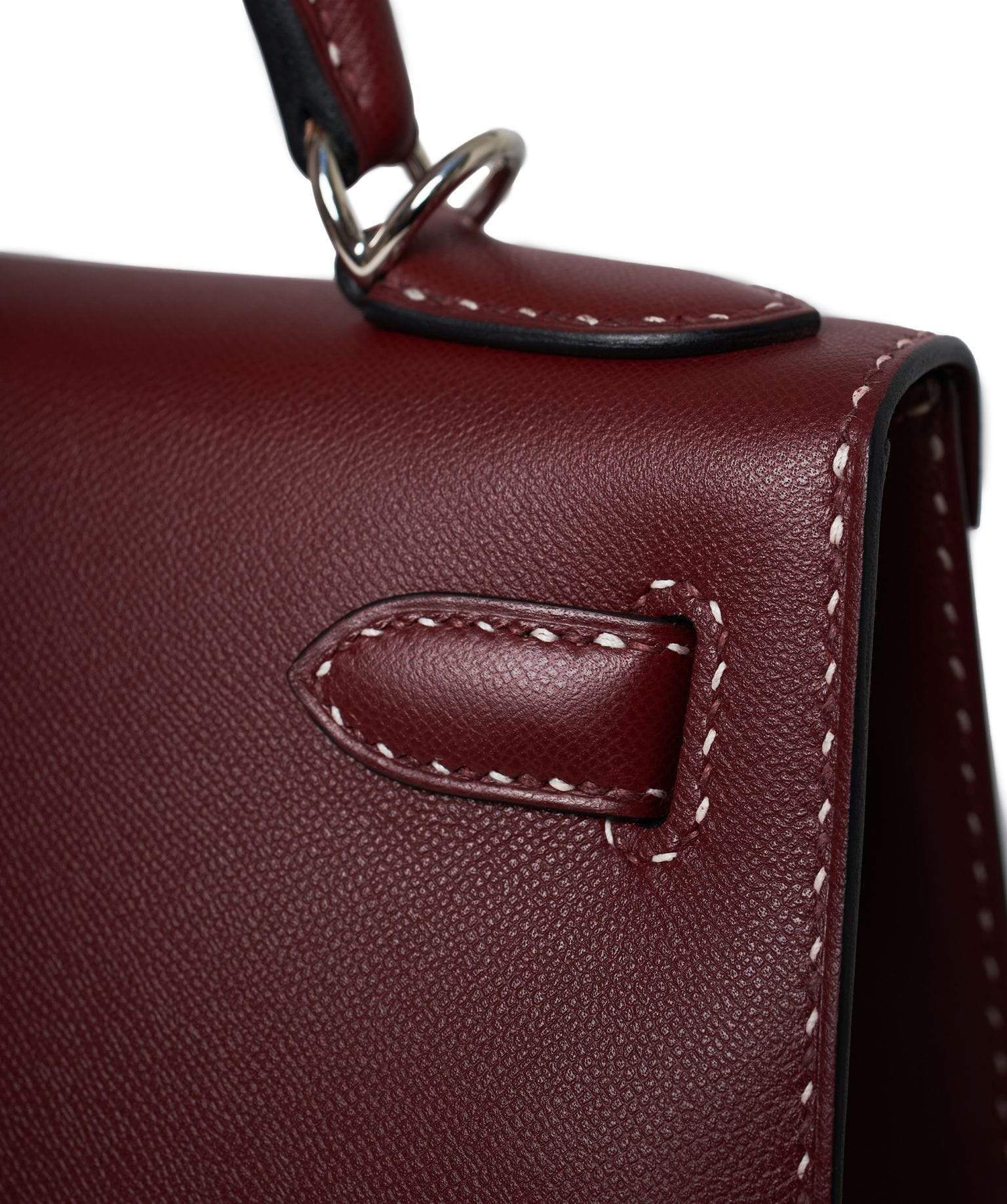 Hermès Hermès Kelly 28 Un Point Sur Deaux Rouge H Monsier PHW ASL1137