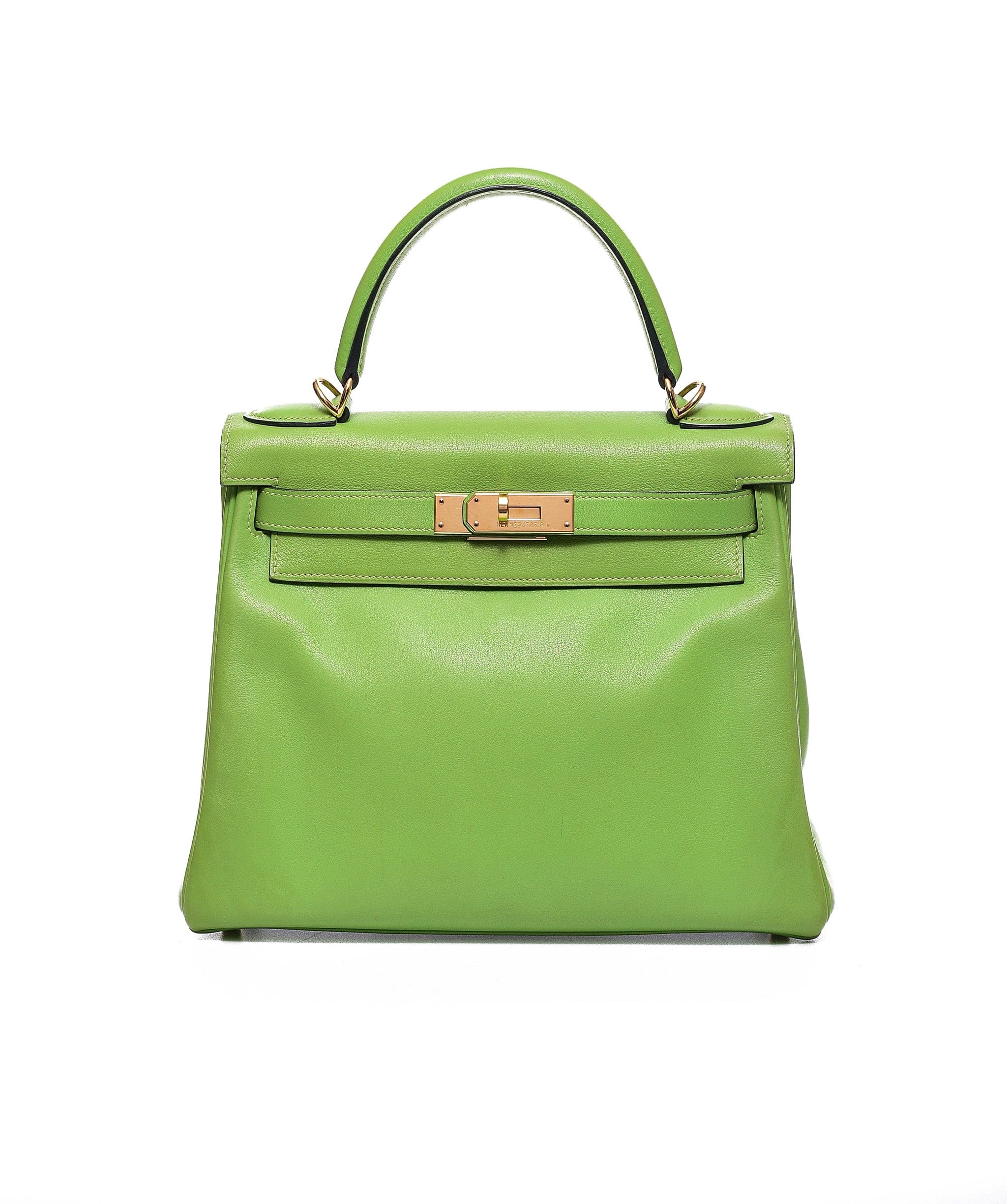 Hermès Hermes Kelly 28 Vert Cru Swift Ghw #F SKL1240