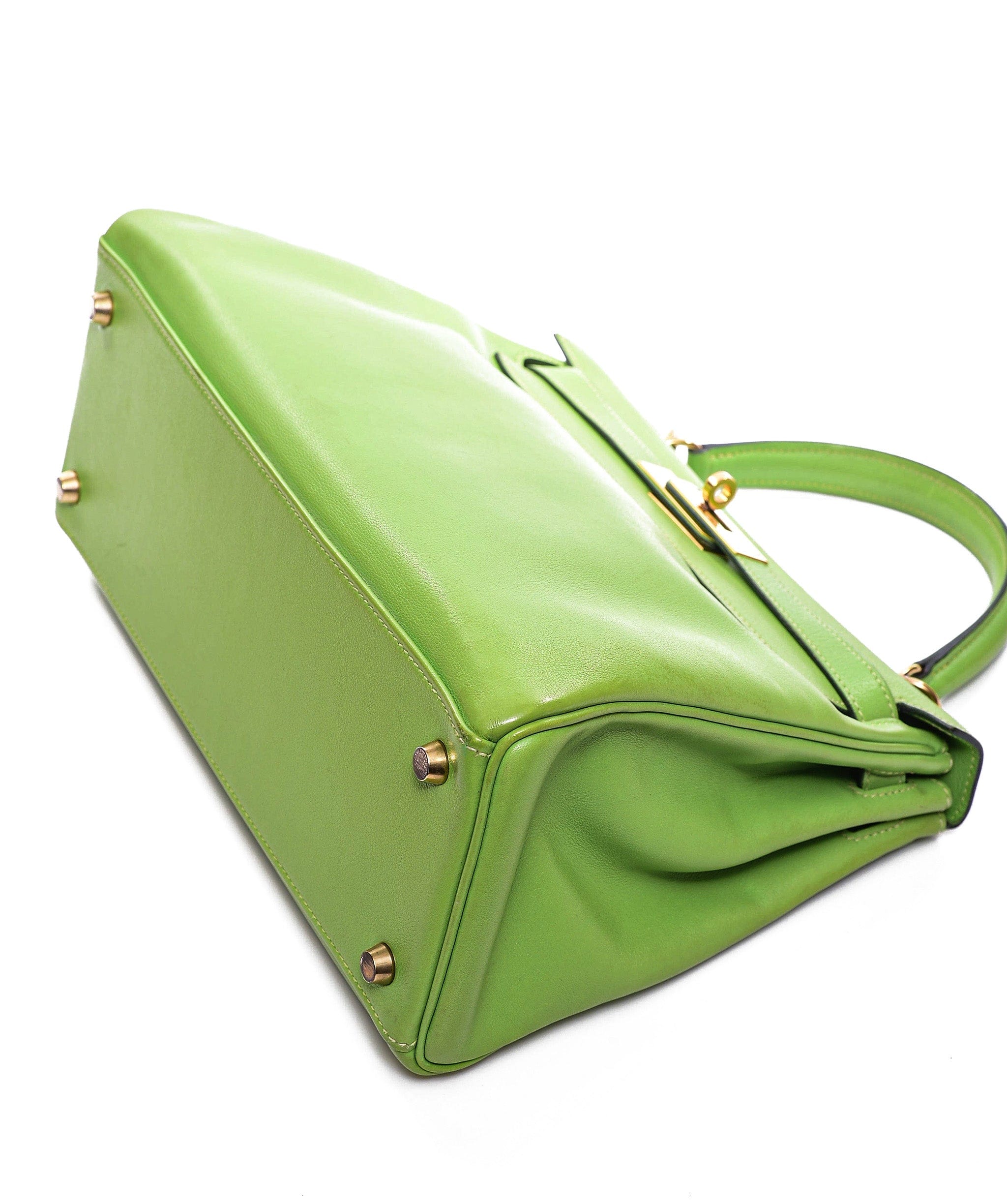 Hermès Hermes Kelly 28 Vert Cru Swift Ghw #F SKL1240