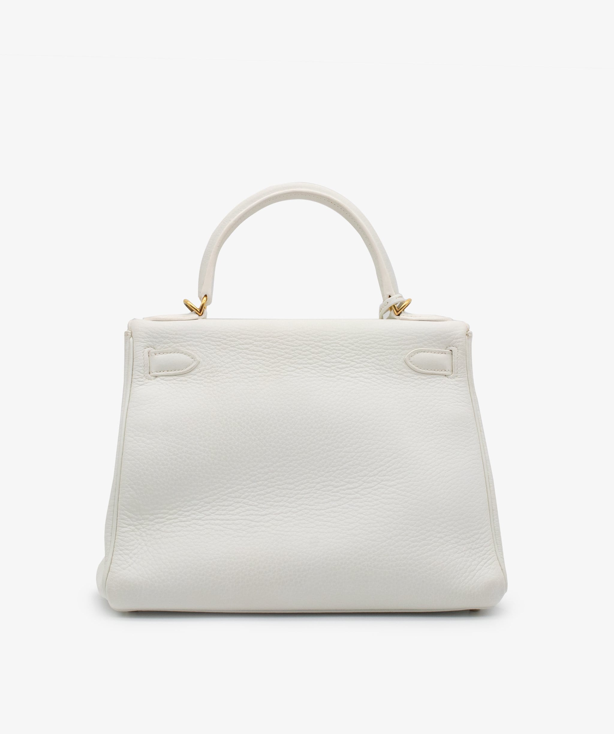 Hermès Hermes Kelly 28 White Clemence GHW