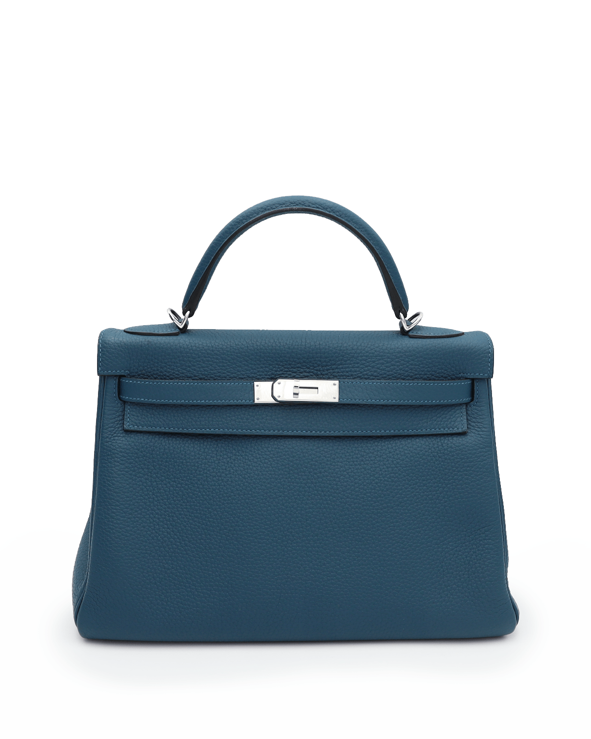 Hermès Hermes Kelly 32 Amazone Blue Colvert Clemence PHW SYL1001