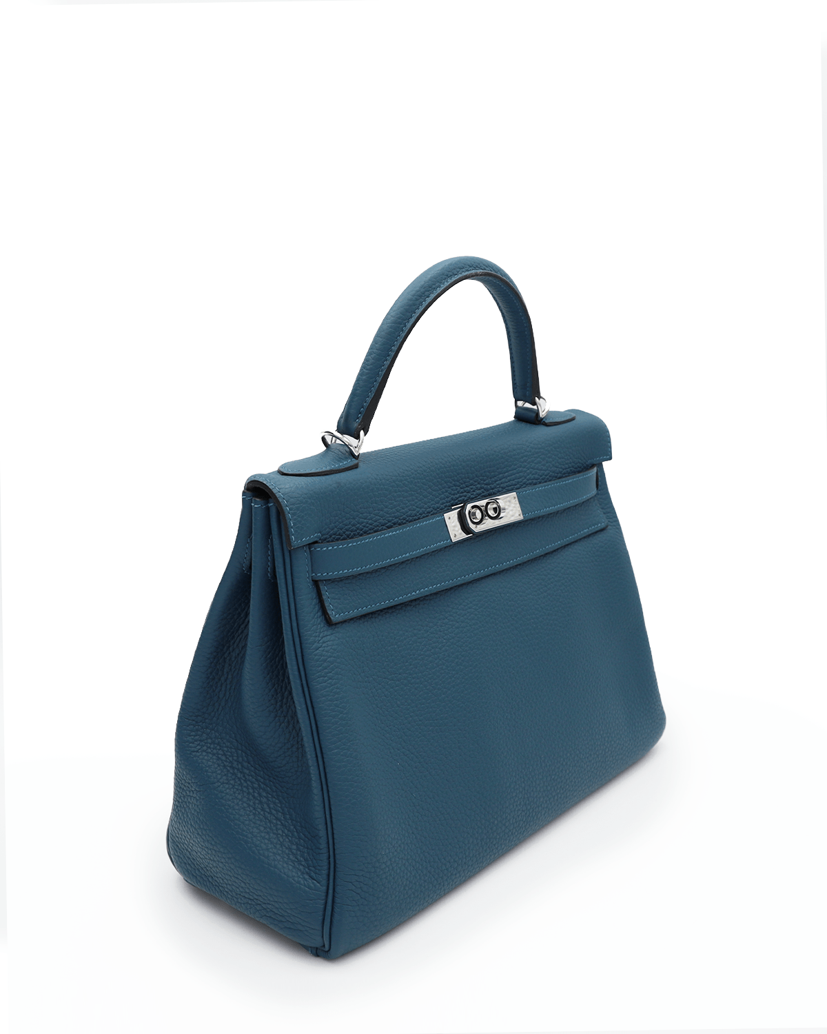 Hermès Hermes Kelly 32 Amazone Blue Colvert Clemence PHW SYL1001