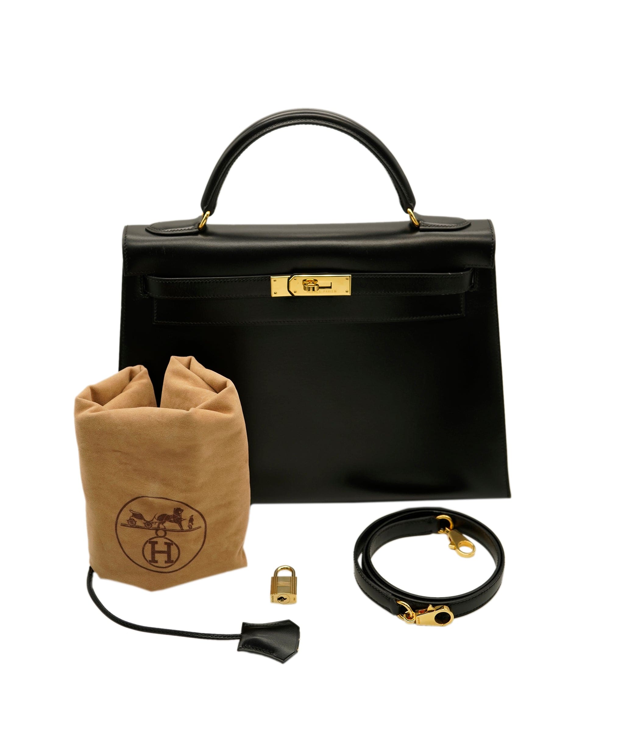 Hermès Hermes Kelly 32 black box calf ASL6538