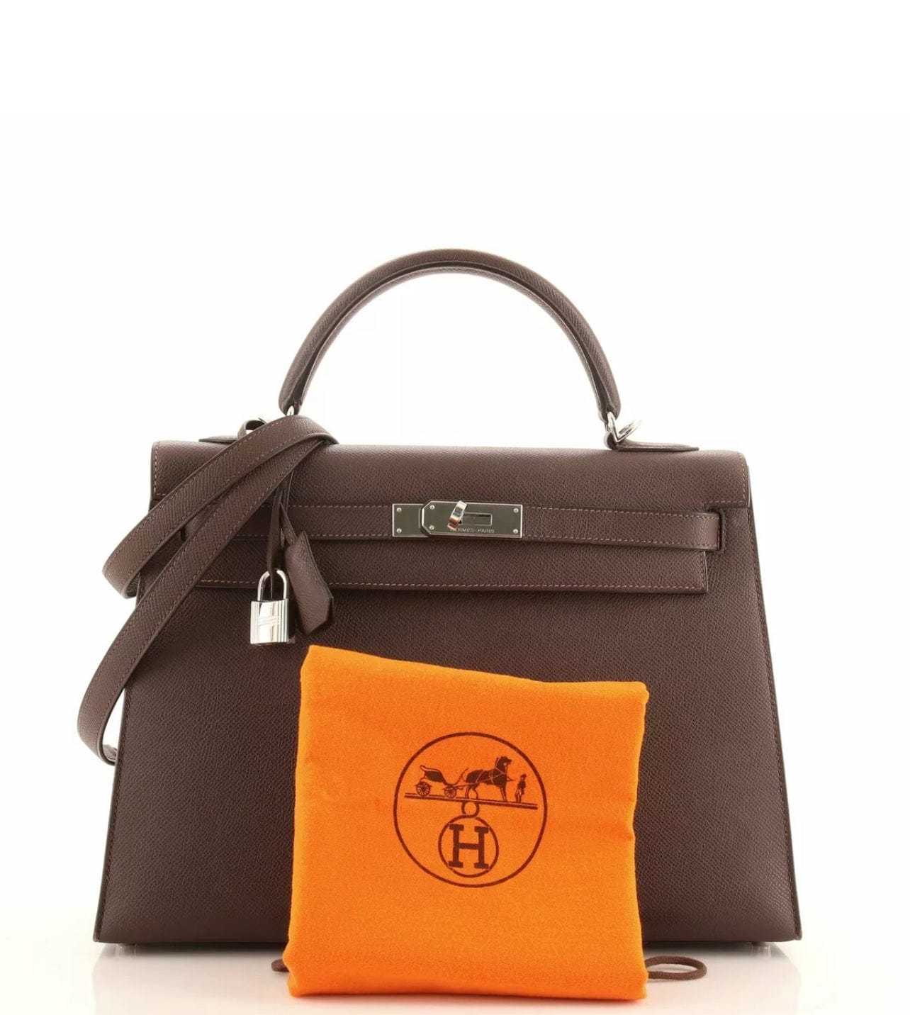 Hermès Hermès Kelly 32 Chocolate Epsom PHW ASL2892