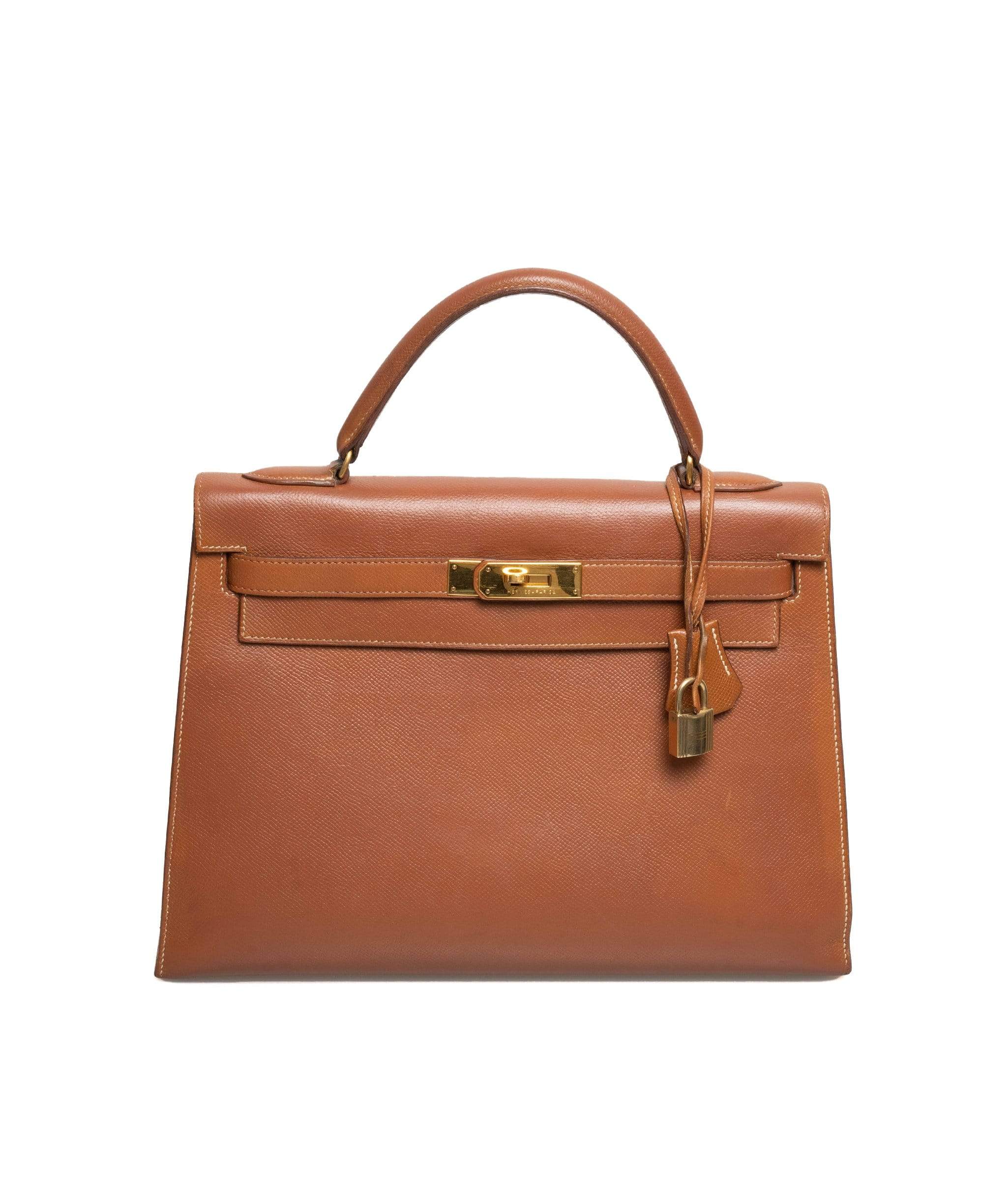 Hermès Hermès Kelly 32 Gold Ardennes Leather Bag - ADC1110