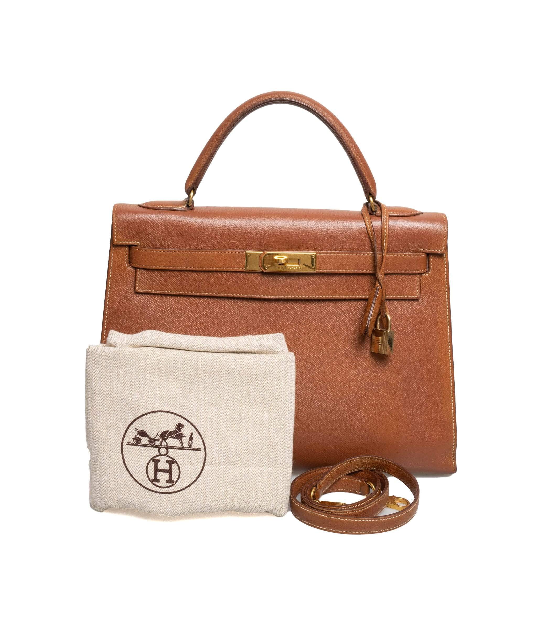 Hermès Hermès Kelly 32 Gold Ardennes Leather Bag - ADC1110