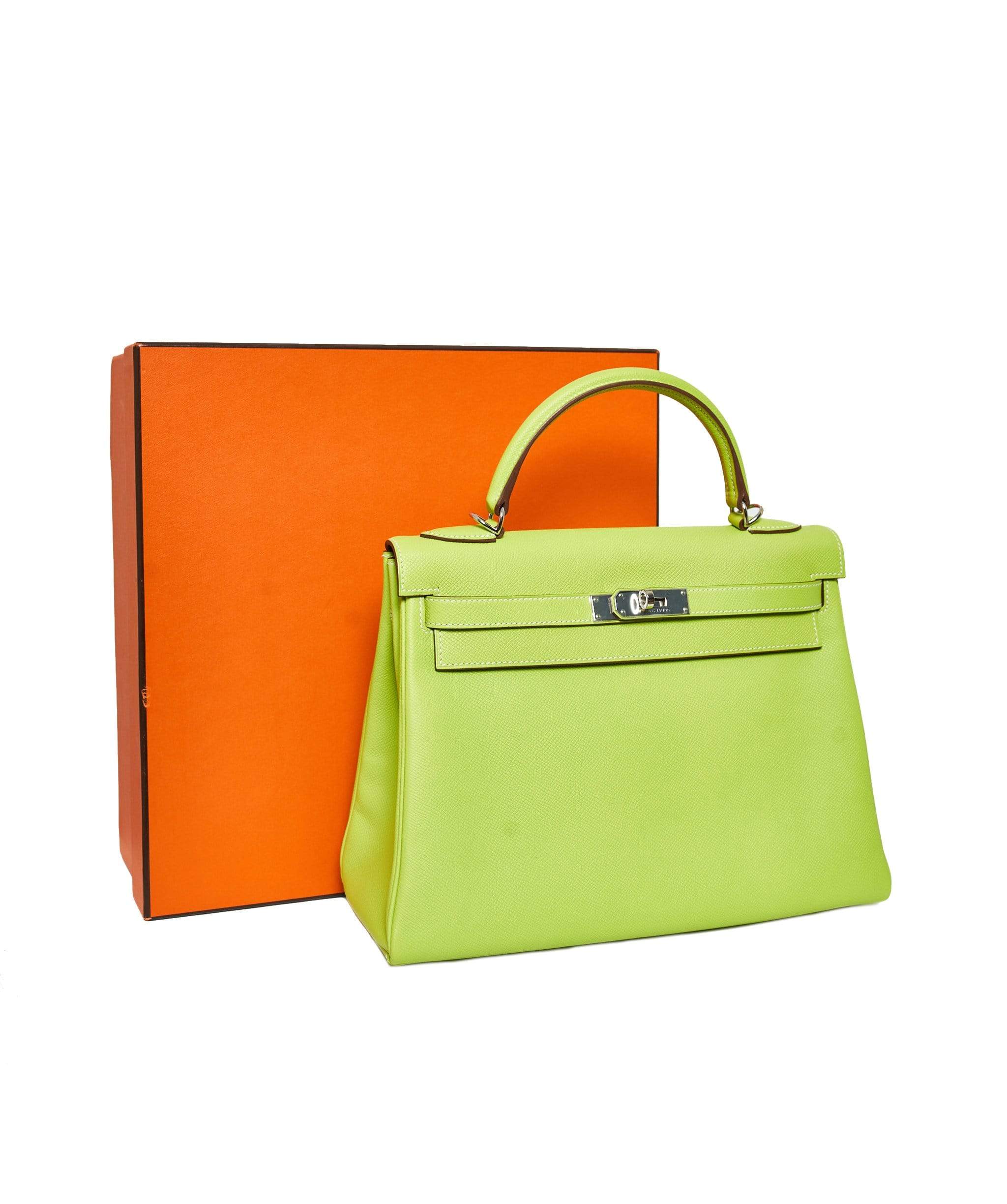 Hermès Hermès Kelly 32 Kiwi Epsom PHW – RJL1083