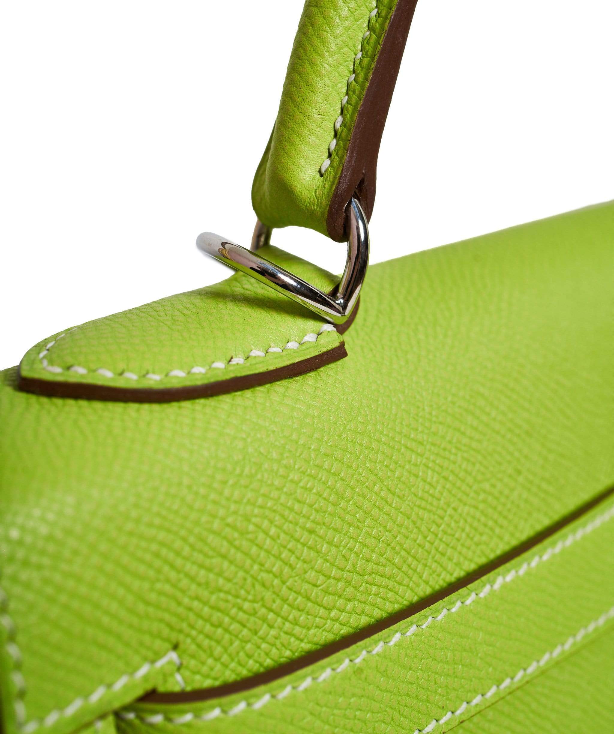 Hermès Hermès Kelly 32 Kiwi Epsom PHW – RJL1083