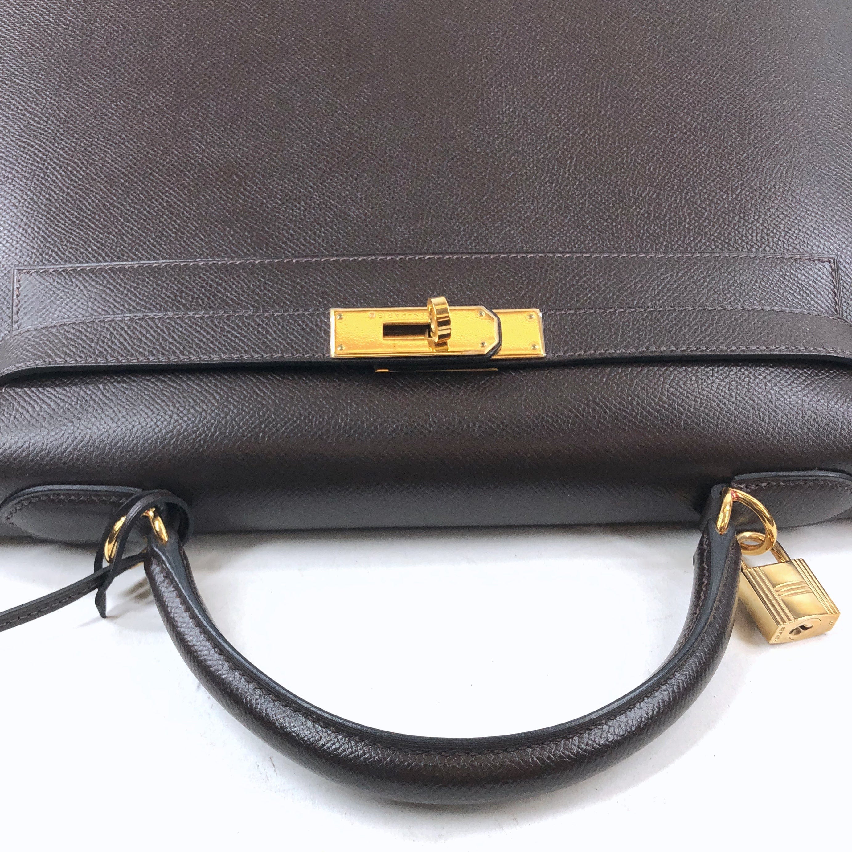 Hermès Hermès Kelly 32 Kushbel With Brown Strike Metal Fittings PXL1631