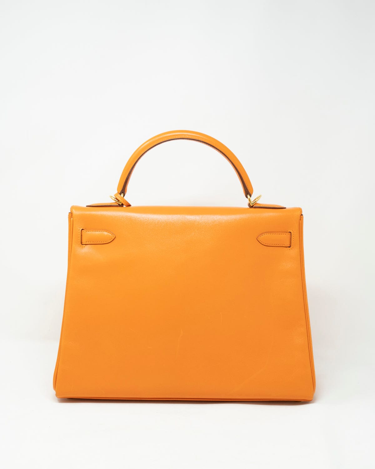 Hermès Hermes Kelly 32 Orange Box Leather GHW ASL2358