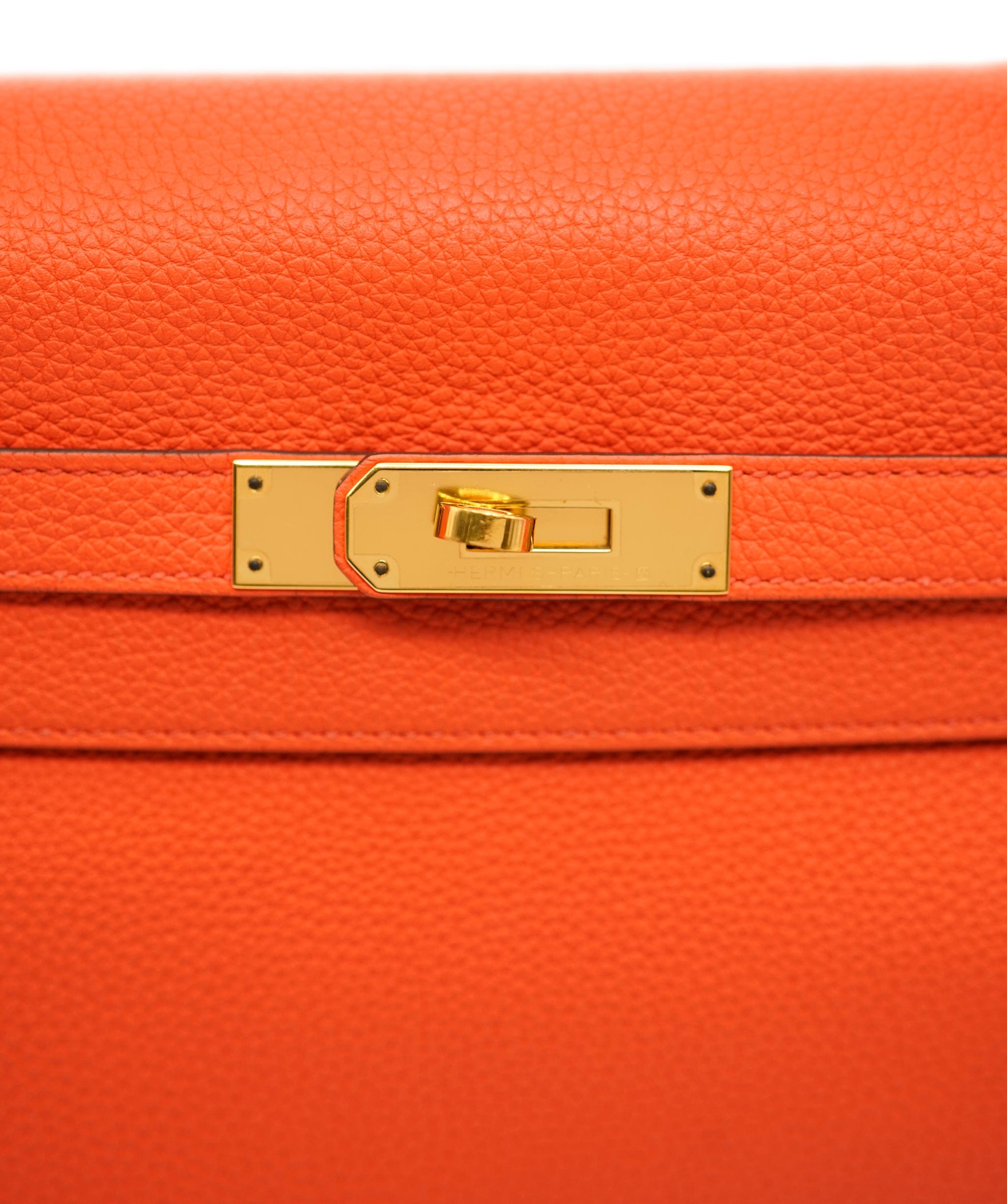 Hermès Hermes Kelly 32 Orange Togo GHW #A SKL1490