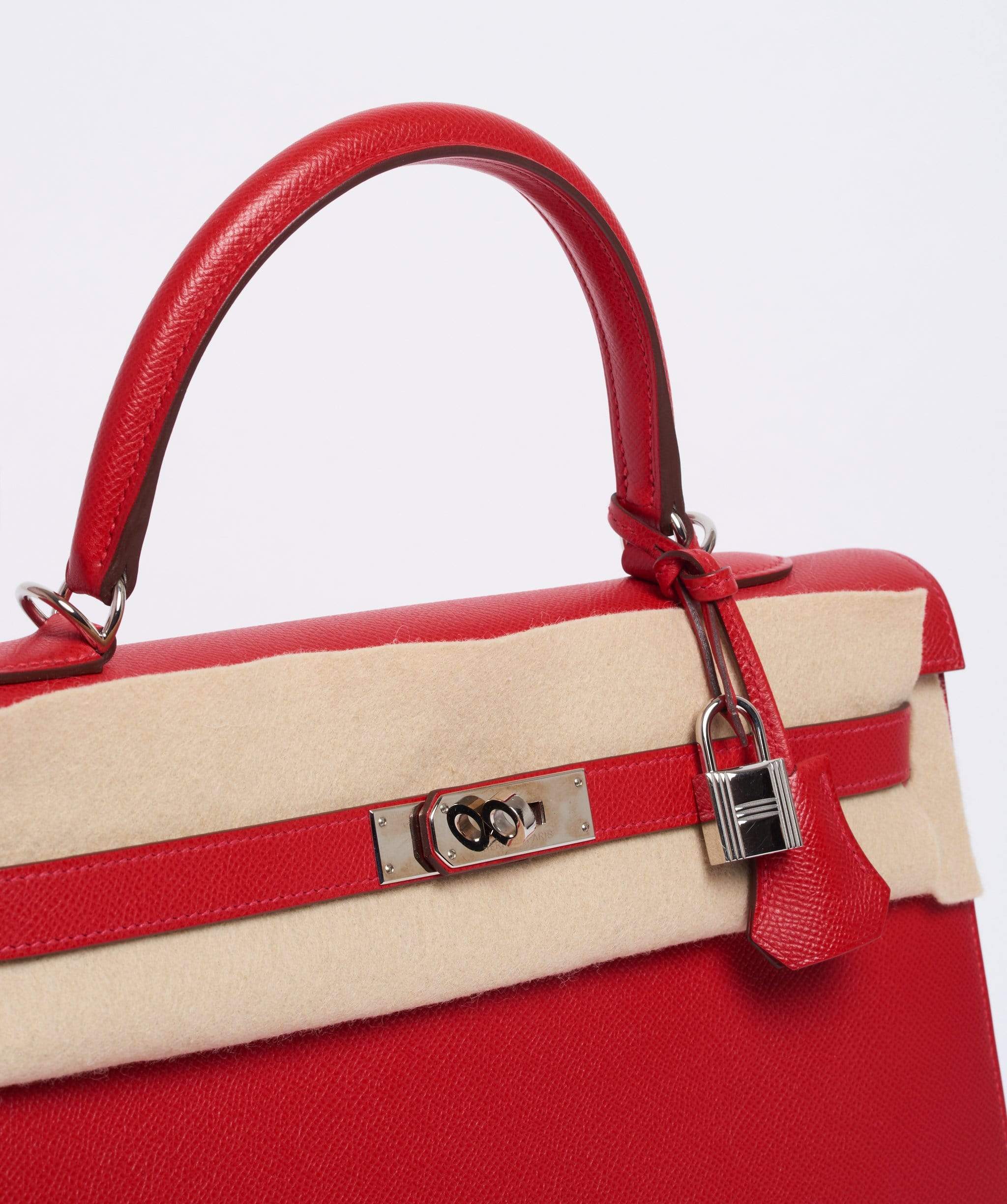 Hermès Hermes Kelly 32 Rouge Casaque Epsom PHW