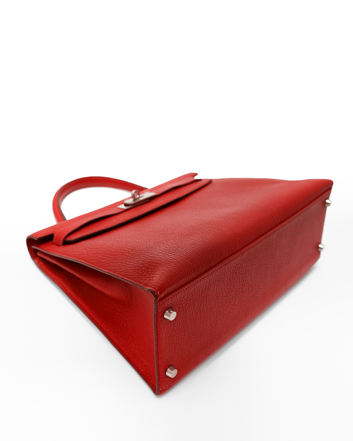 Hermès Hermes Kelly 32 Sellier Rouge Vif Chevre PHW ASL3160