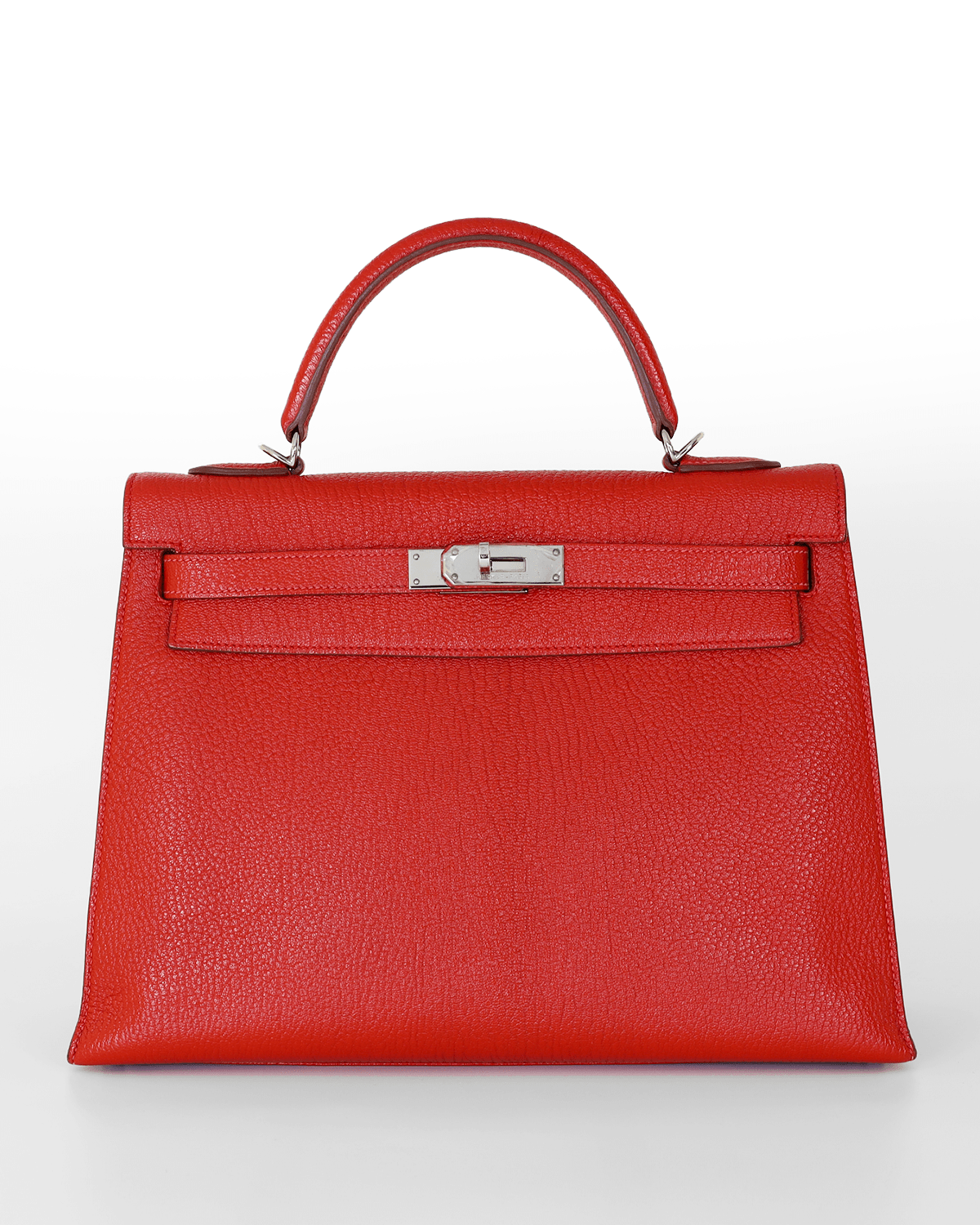 Hermès Hermes Kelly 32 Sellier Rouge Vif Chevre PHW ASL3160