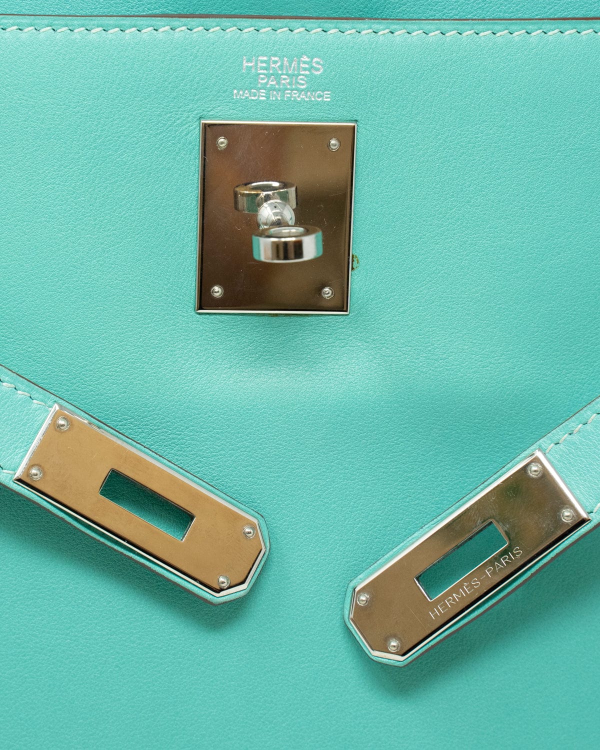 Hermès Hermes Kelly 32 with PHW Swift Blue Lagoon with PHW - AWL2489