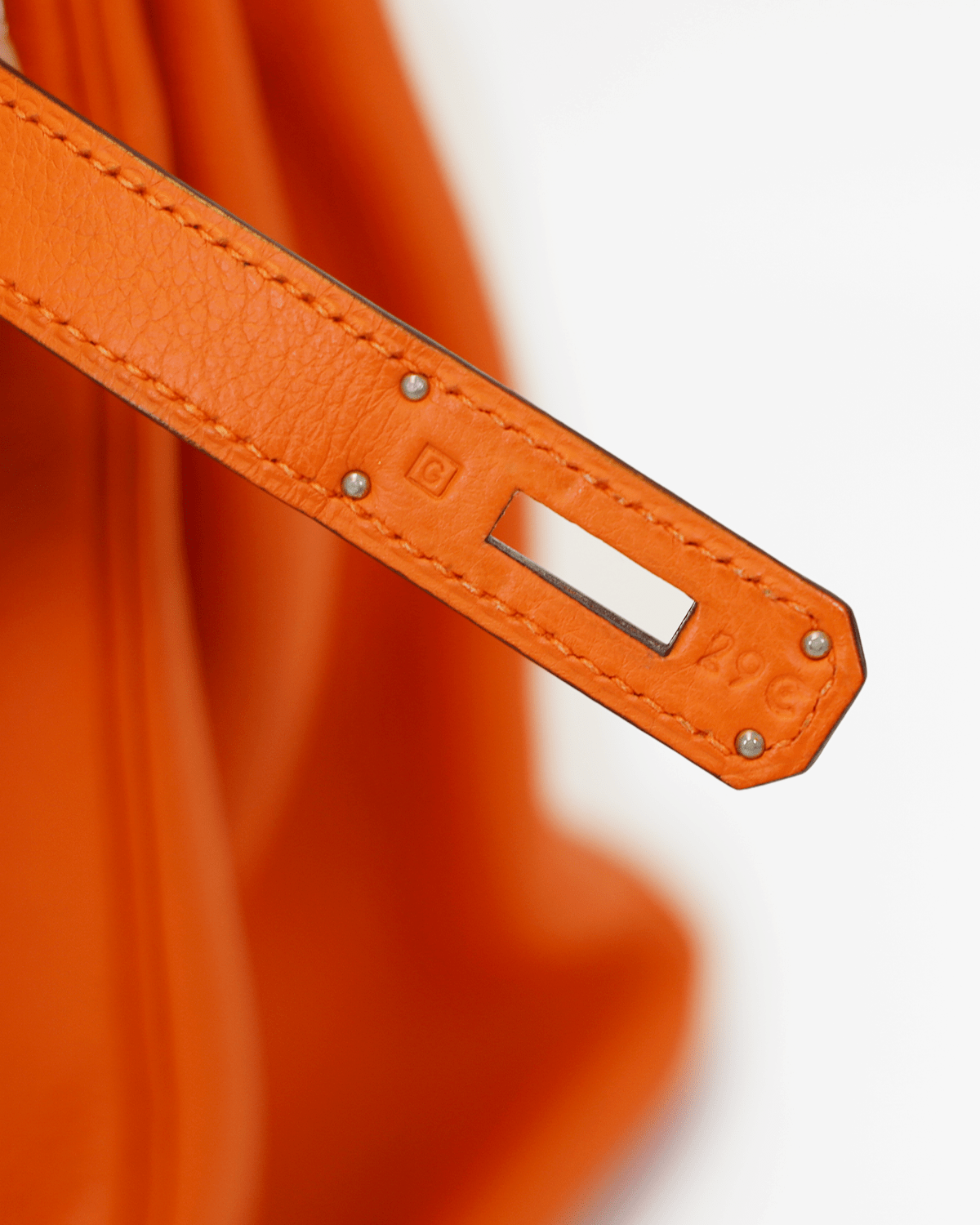 Hermès Hermès Kelly 35 Clemence Orange PHW SKL1002