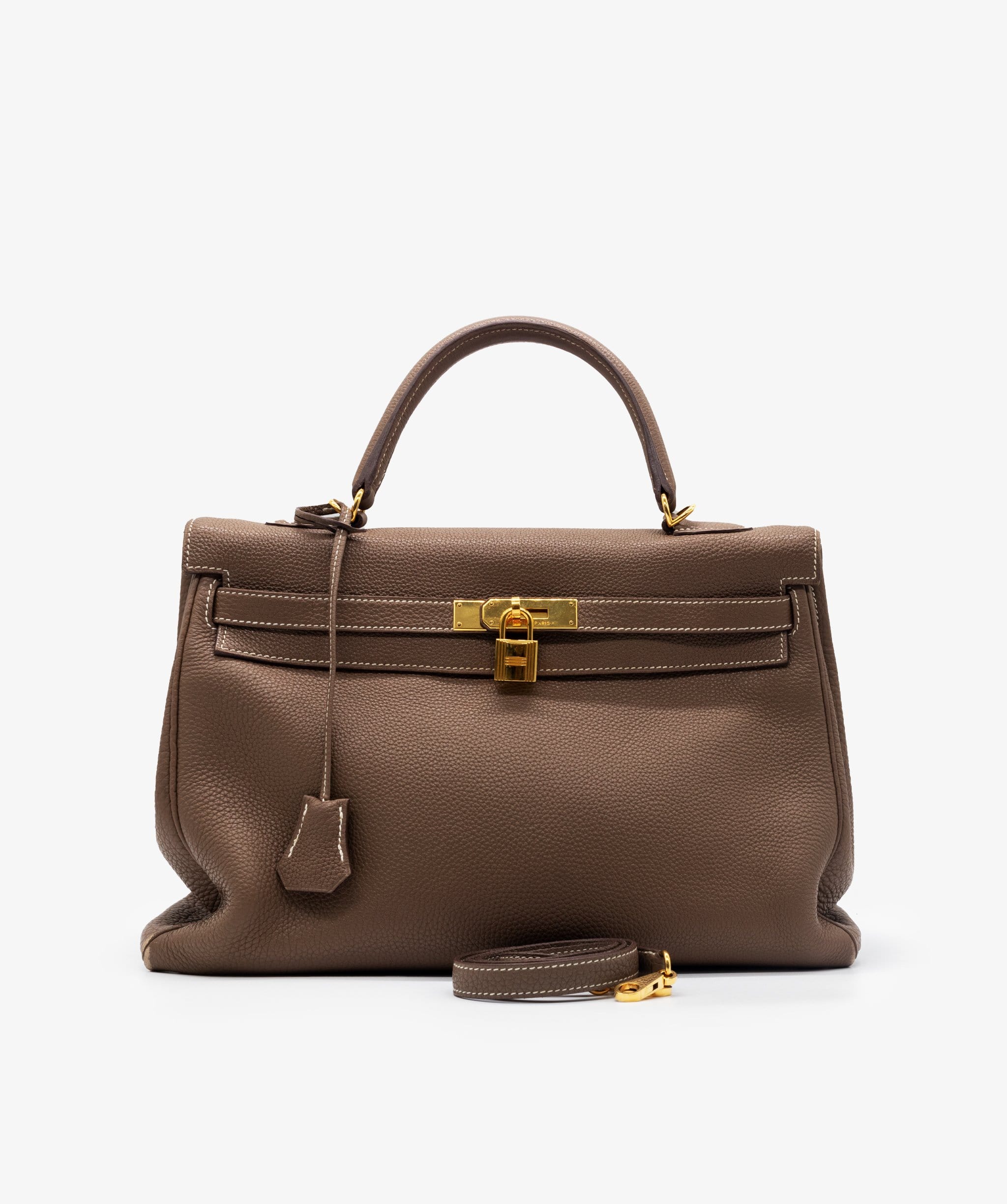 Hermès Hermes Kelly 35 Etoupe GHW RJC1117