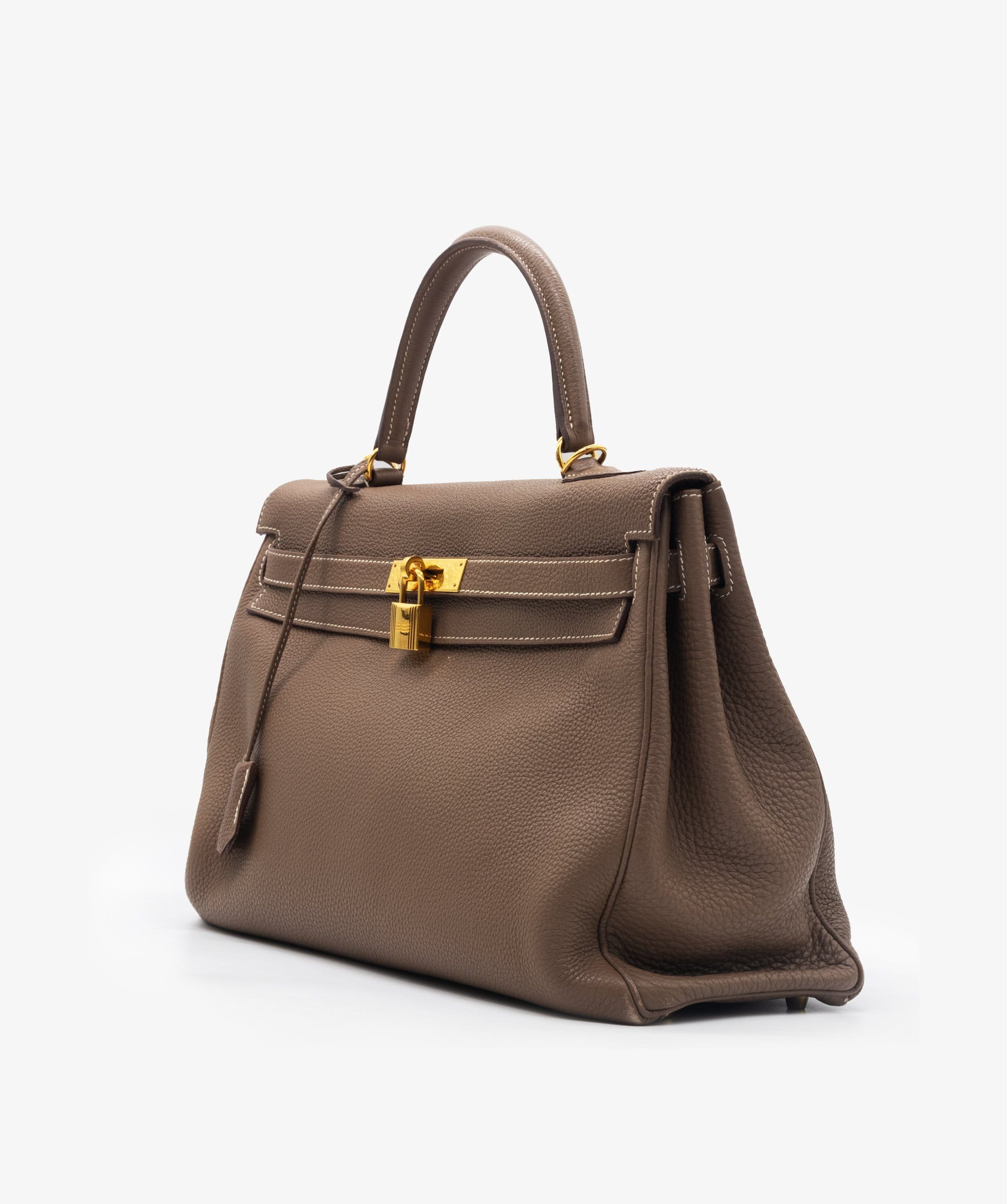 Hermès Hermes Kelly 35 Etoupe GHW RJC1117