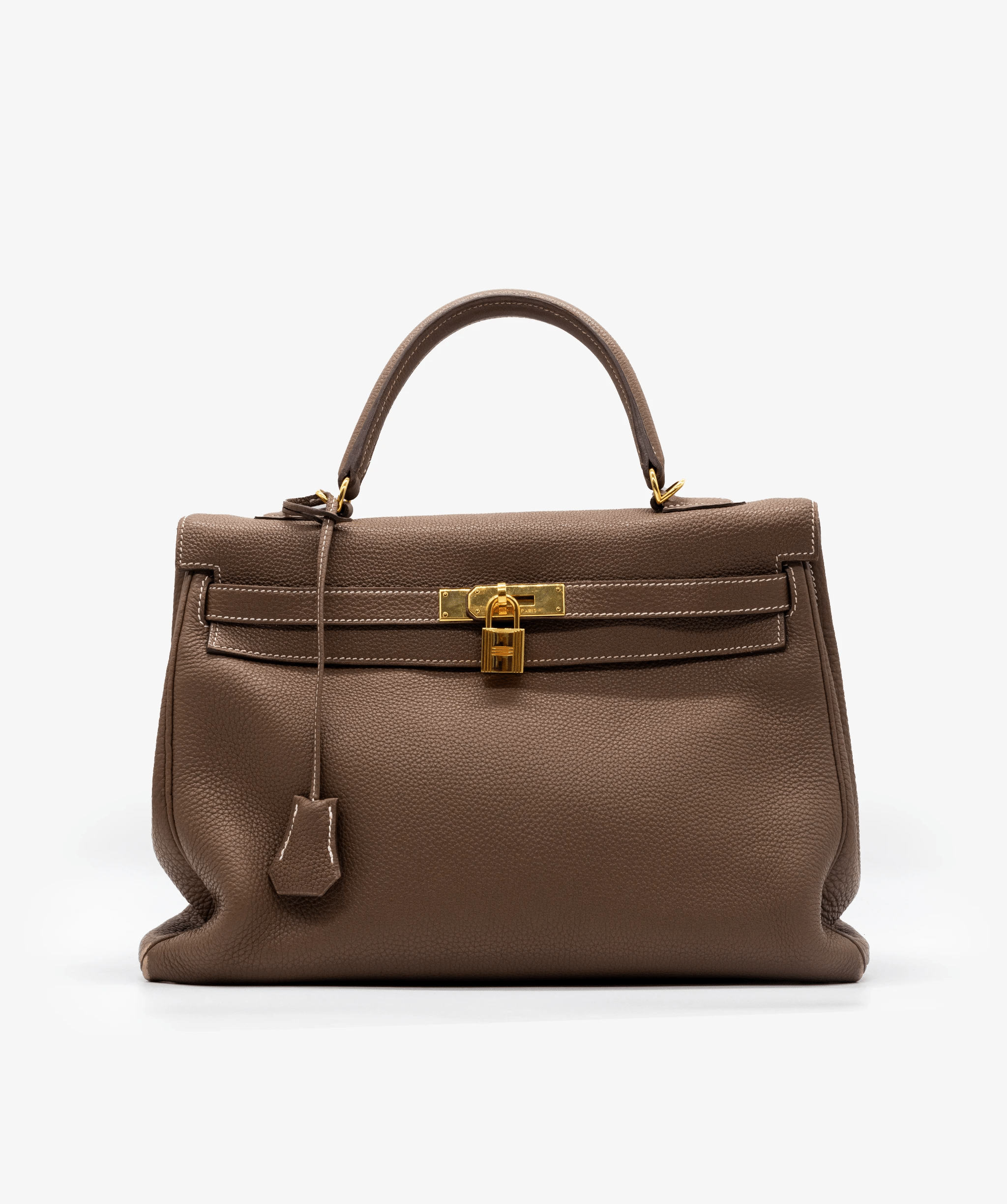 Hermès Hermes Kelly 35 Etoupe GHW RJC1117