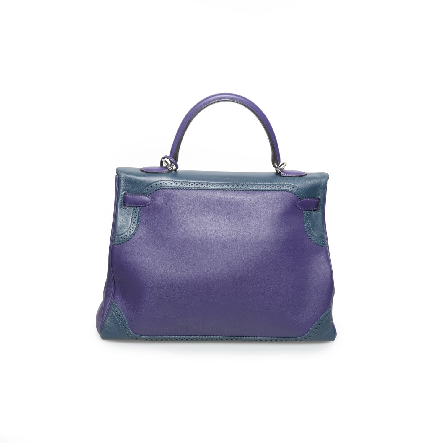 Hermès Hermès Kelly 35 Ghillies Swift Iris And Blue Prusse PHW