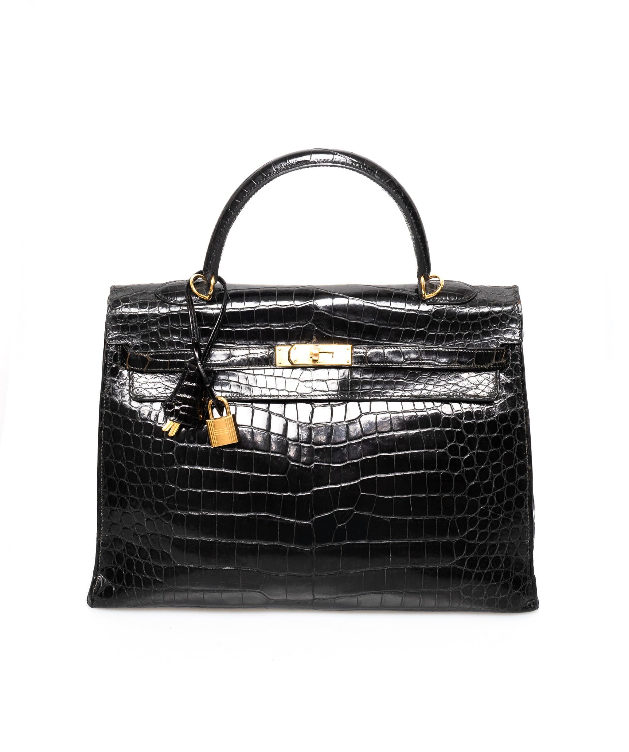 Hermès Hermes Kelly 36 black croc with GHW - ASL1335