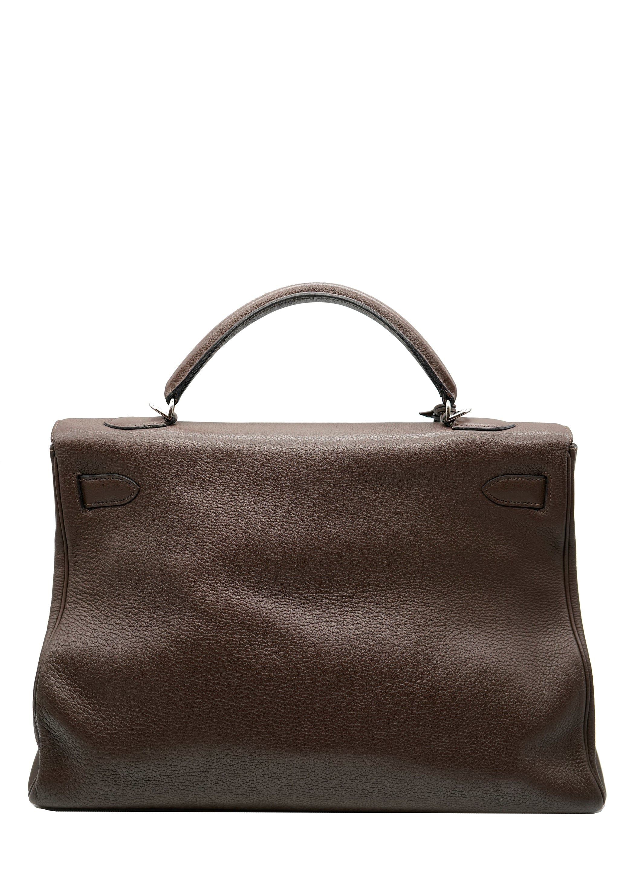 Hermès Hermes Kelly 40 Togo brown silver plate AWL4254