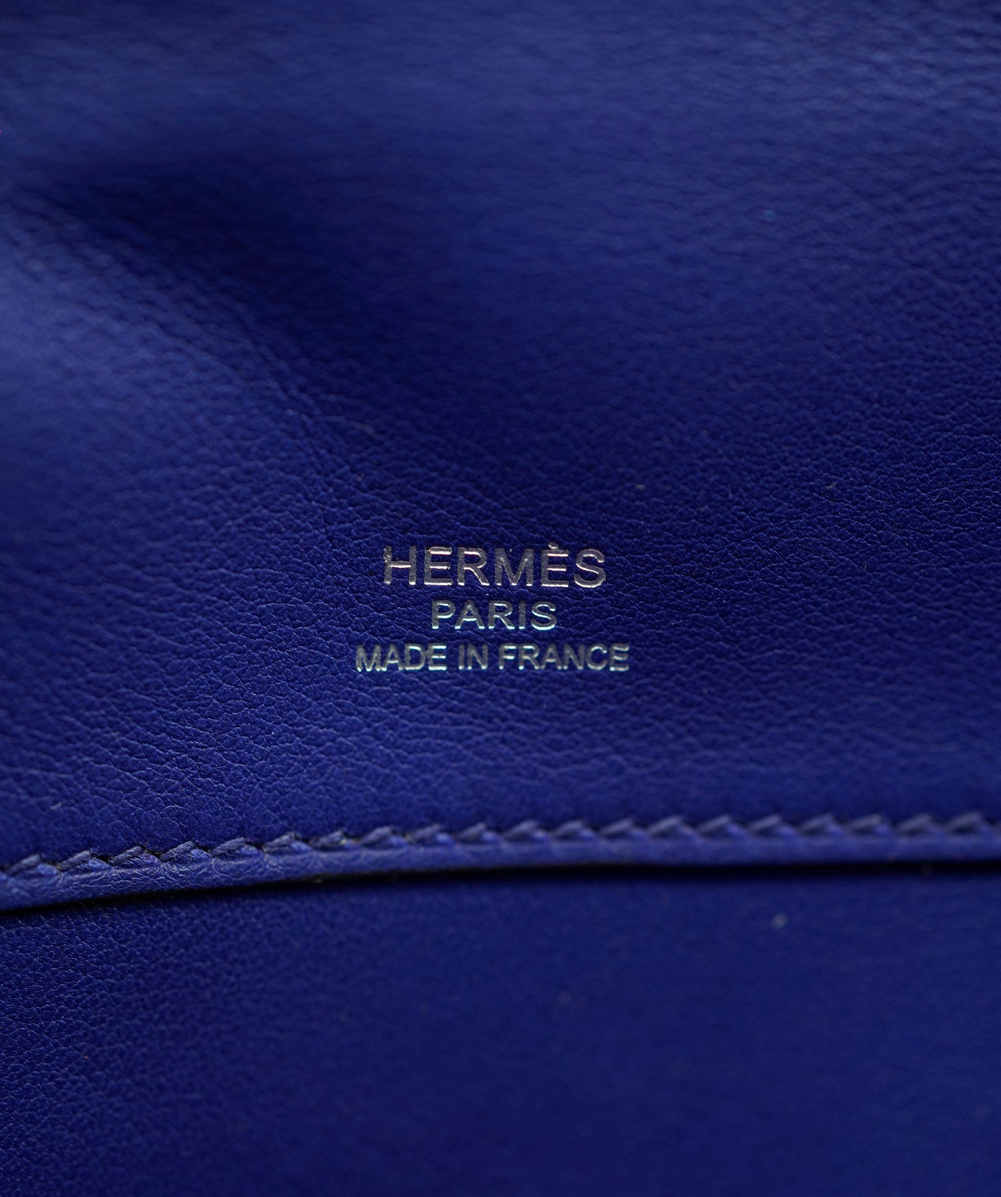 Hermès Hermes Kelly Cut Blue Electric Swift PHW #O SKL1560