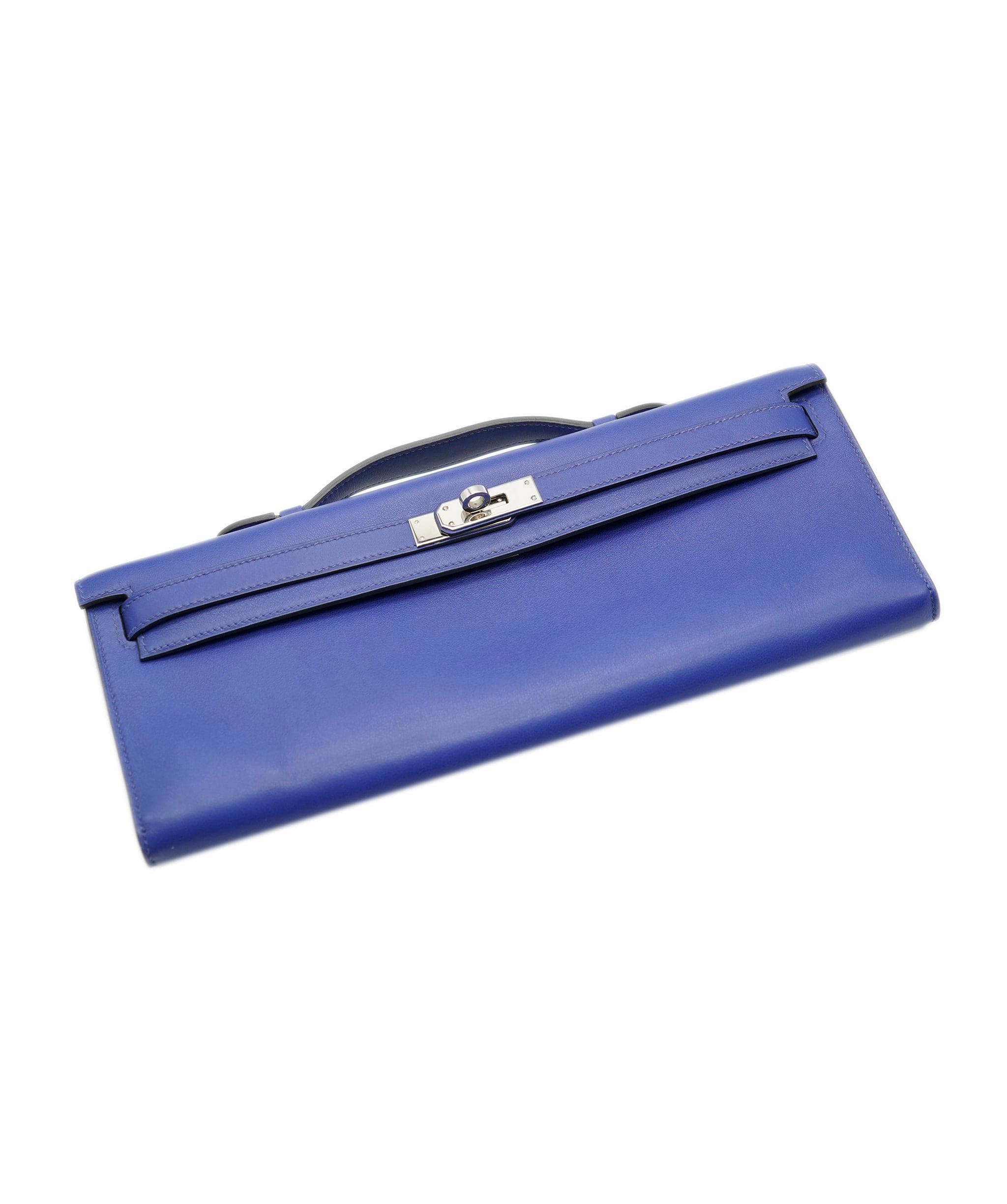 Hermès Hermes Kelly Cut Blue Electric Swift PHW #O SKL1560