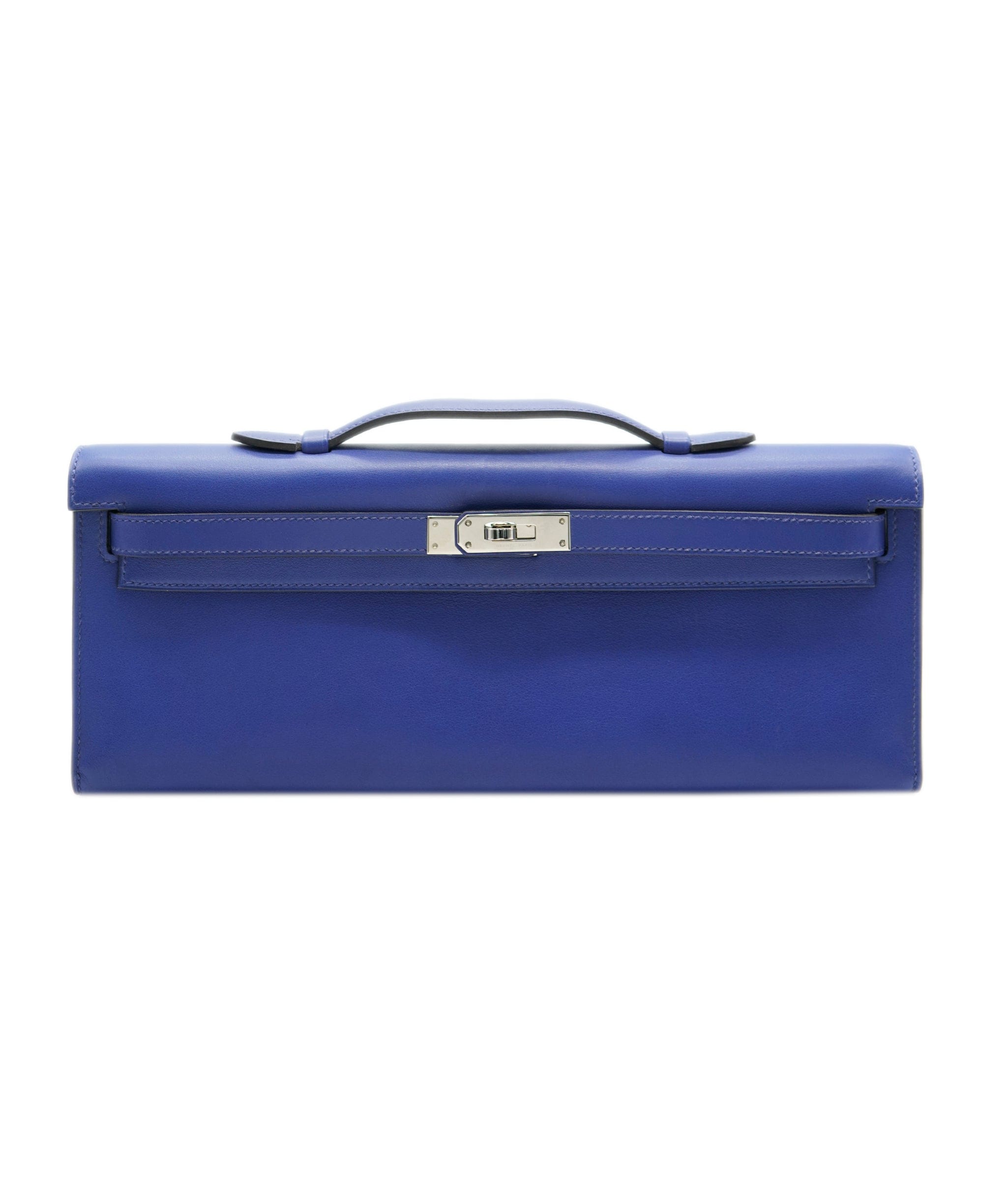 Hermès Hermes Kelly Cut Blue Electric Swift PHW #O SKL1560