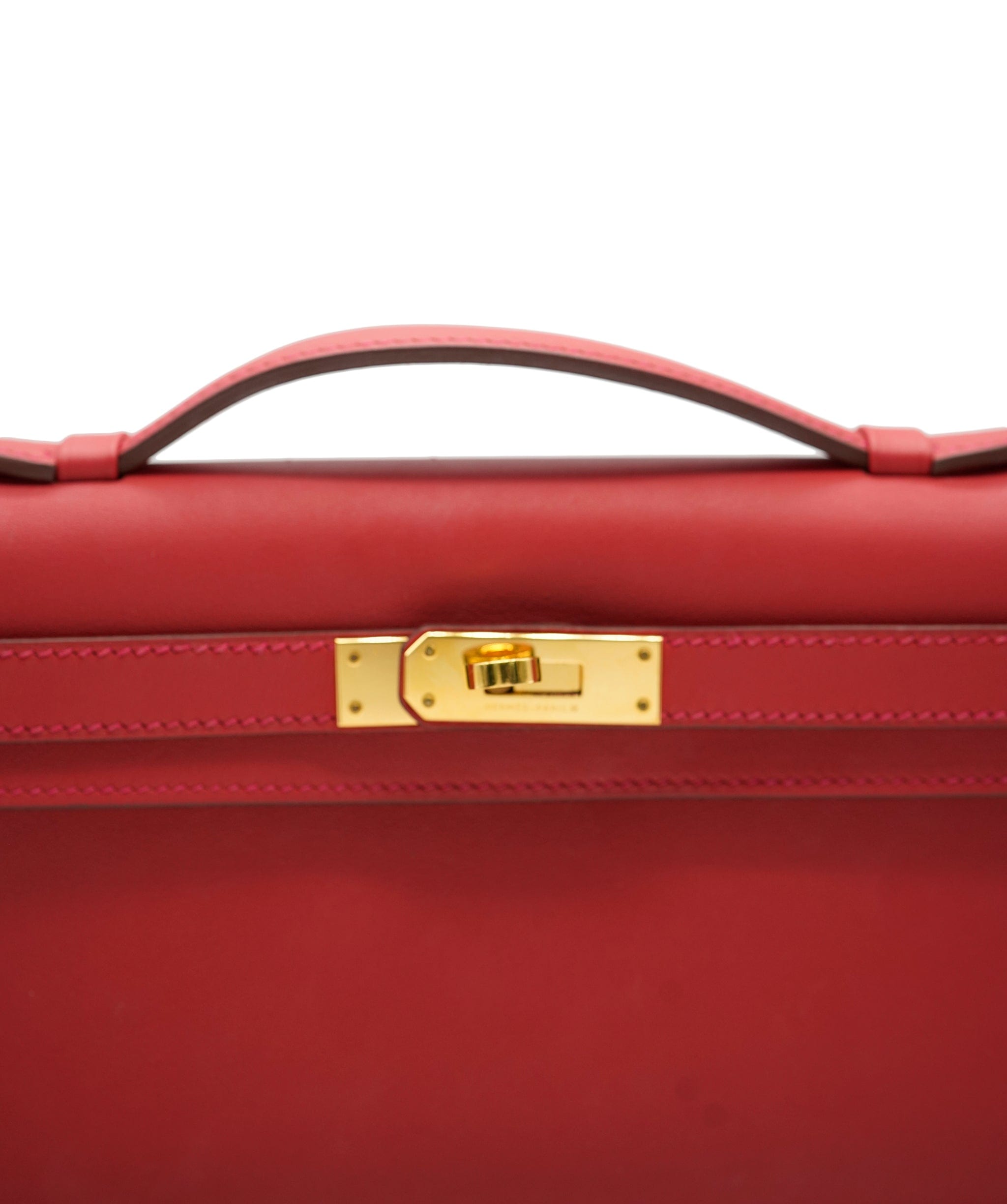 Hermès Hermes Kelly Cut Rouge Vif Swift GHW #T SKL1516