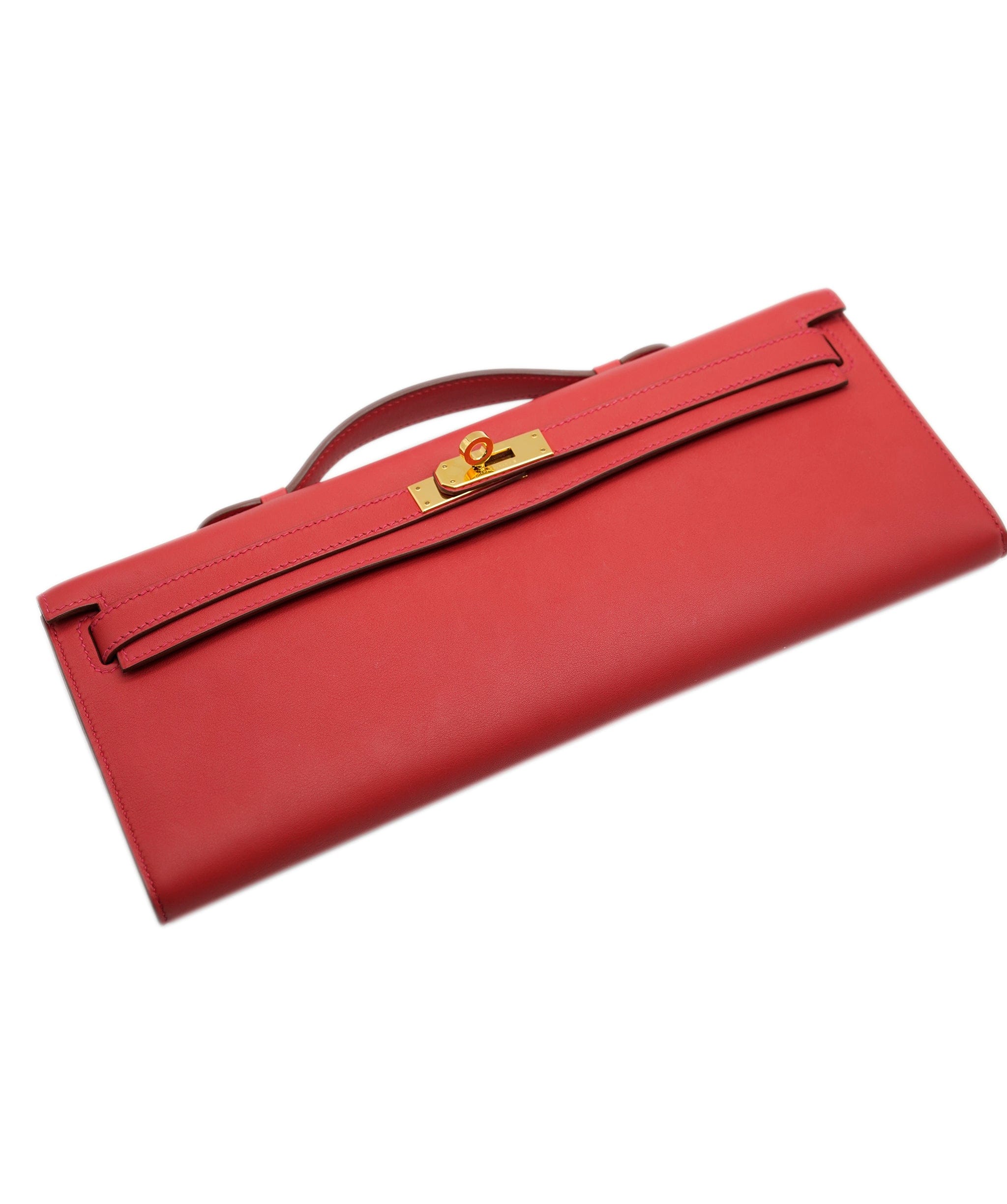 Hermès Hermes Kelly Cut Rouge Vif Swift GHW #T SKL1516