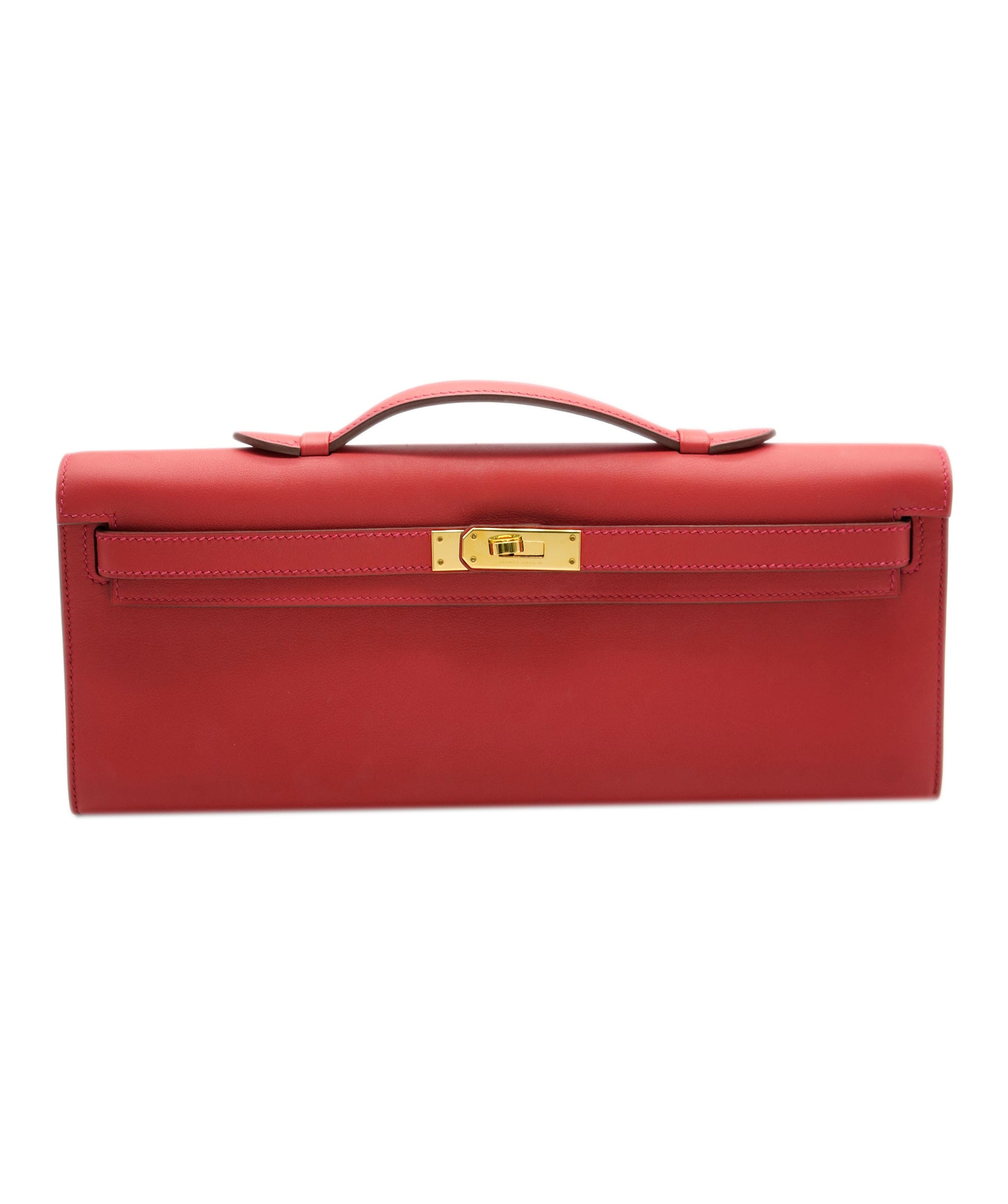 Hermès Hermes Kelly Cut Rouge Vif Swift GHW #T SKL1516