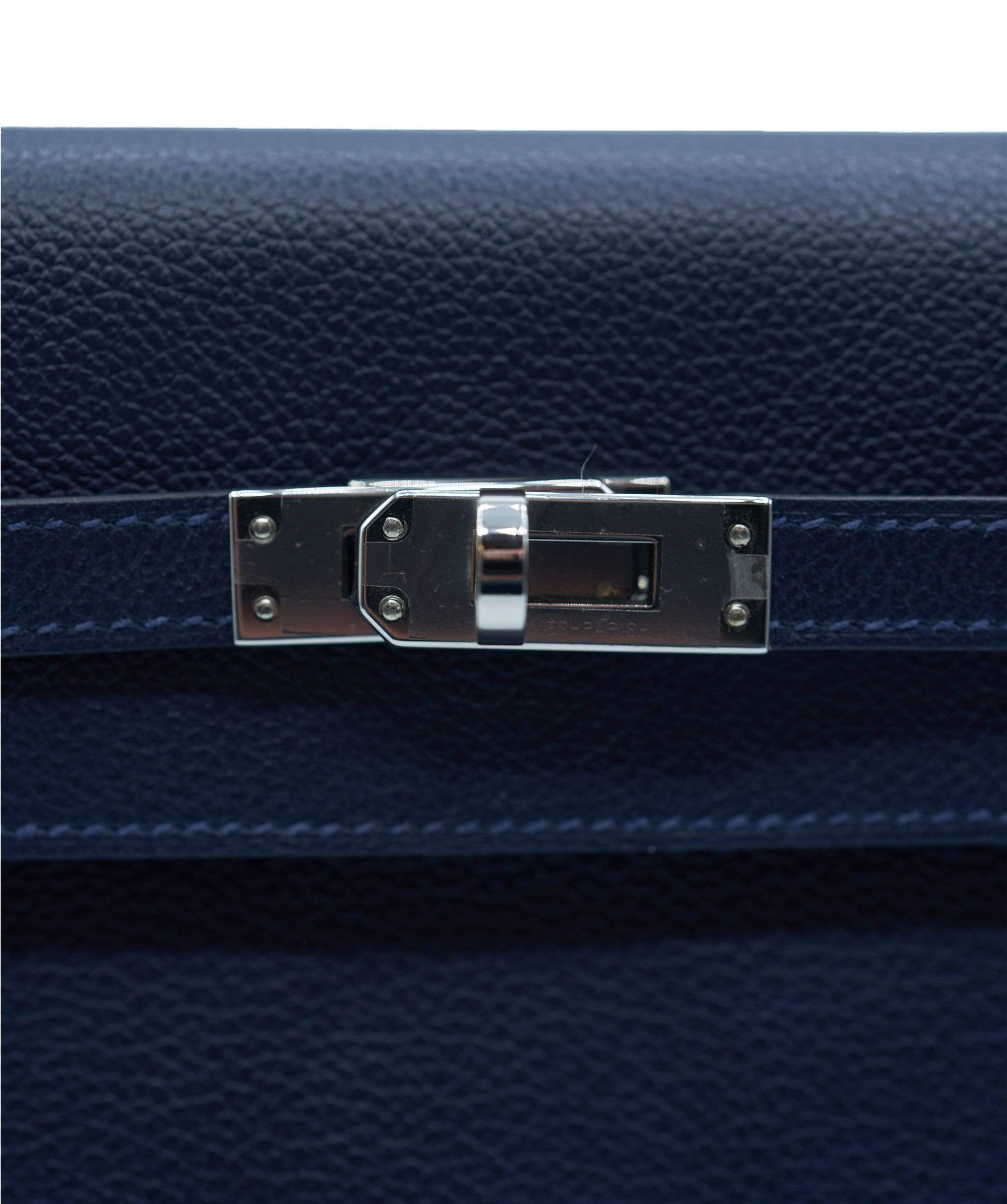 Hermès Hermes Kelly Danse Blue Nuit PHW - AGL1189